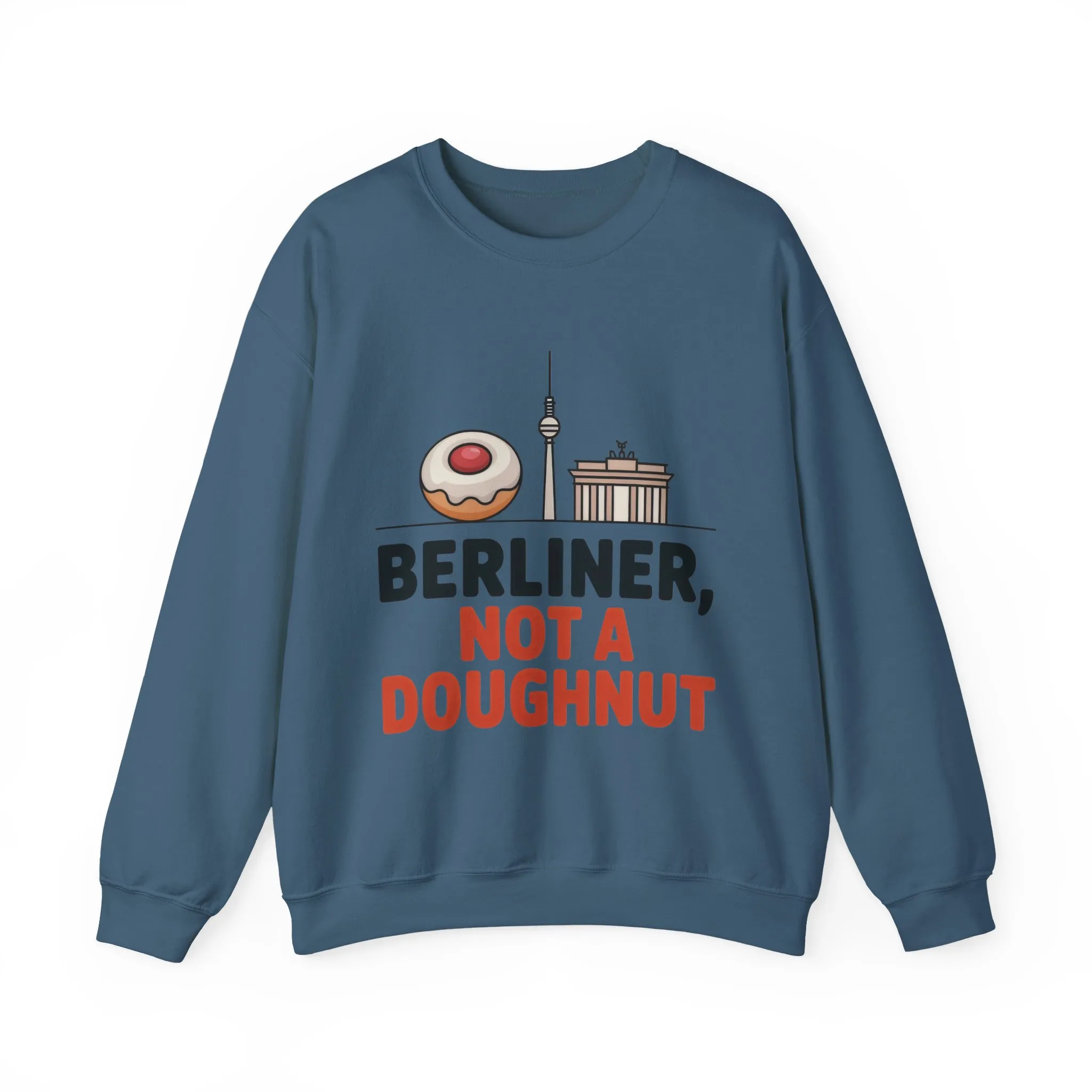 Mens Heavy Blend™ Crewneck Sweatshirt, Berliner Not a Doughnut Funny Berlin Mens Sweatshirt - Image 16