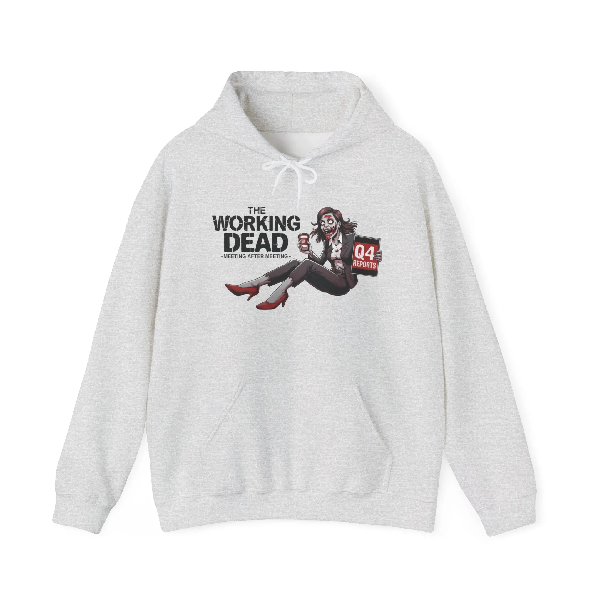 The Working Dead Women's Zombie Hoodie, Funny Office Meeting Sweatshirt, Halloween Zombie Top, Halloween Work Top - Image 5