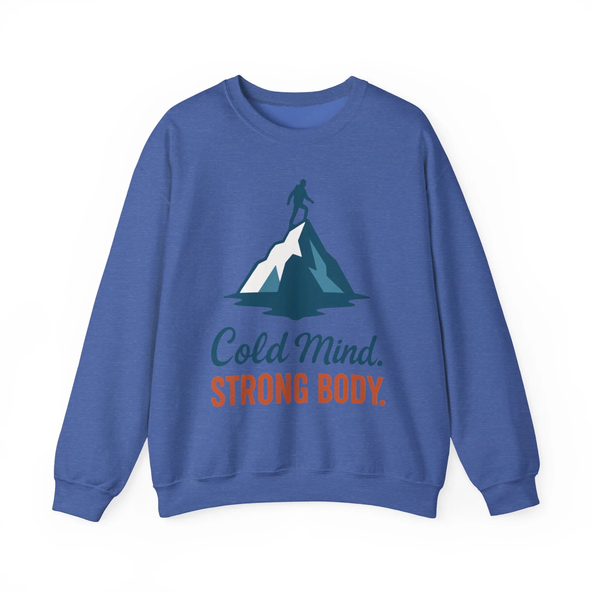 Mens Heavy Blend™ Crewneck Sweatshirt, Cold Mind Strong Body Sweatshirt, Nordic Mountain Minimalist Pullover - Image 21