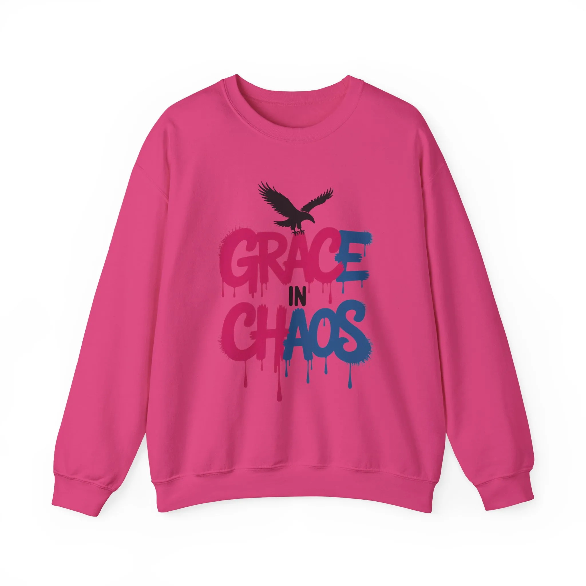 Women's Sweatshirt Grace in Chaos, Graffiti Dripping Street Art Pullover, Bold Urban Graphic - Image 22