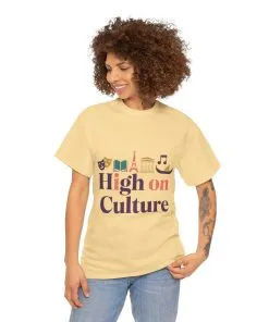 High on Culture Womens T-Shirt, Feminine Artistic Graphic Tee, Art Fashion