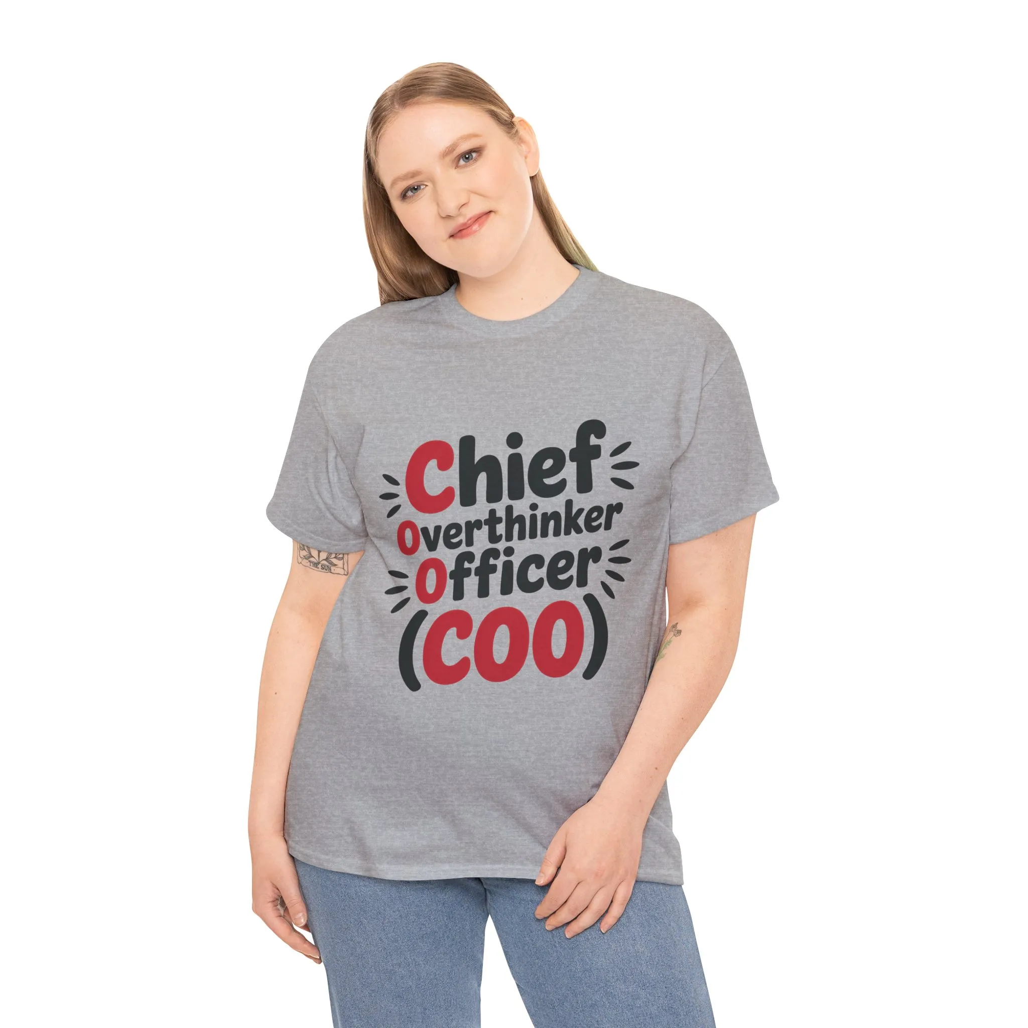 Women's COO T-Shirt, Chief Overthinker Officer Funny Graphic Tee, Sarcastic Work Shirt - Image 9