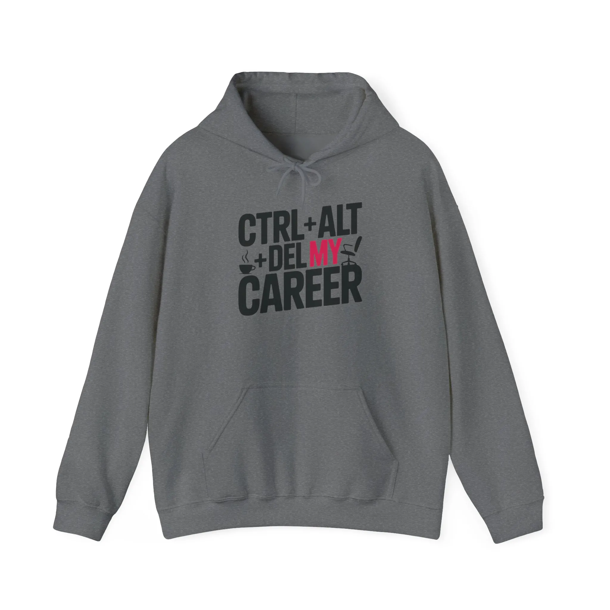 Ctrl Alt Del My Career Hoodie, Funny Geek Workwear, Sarcastic Office Humor Pullover, Women's Heavy Blend™ Hooded Sweatshirt - Image 9