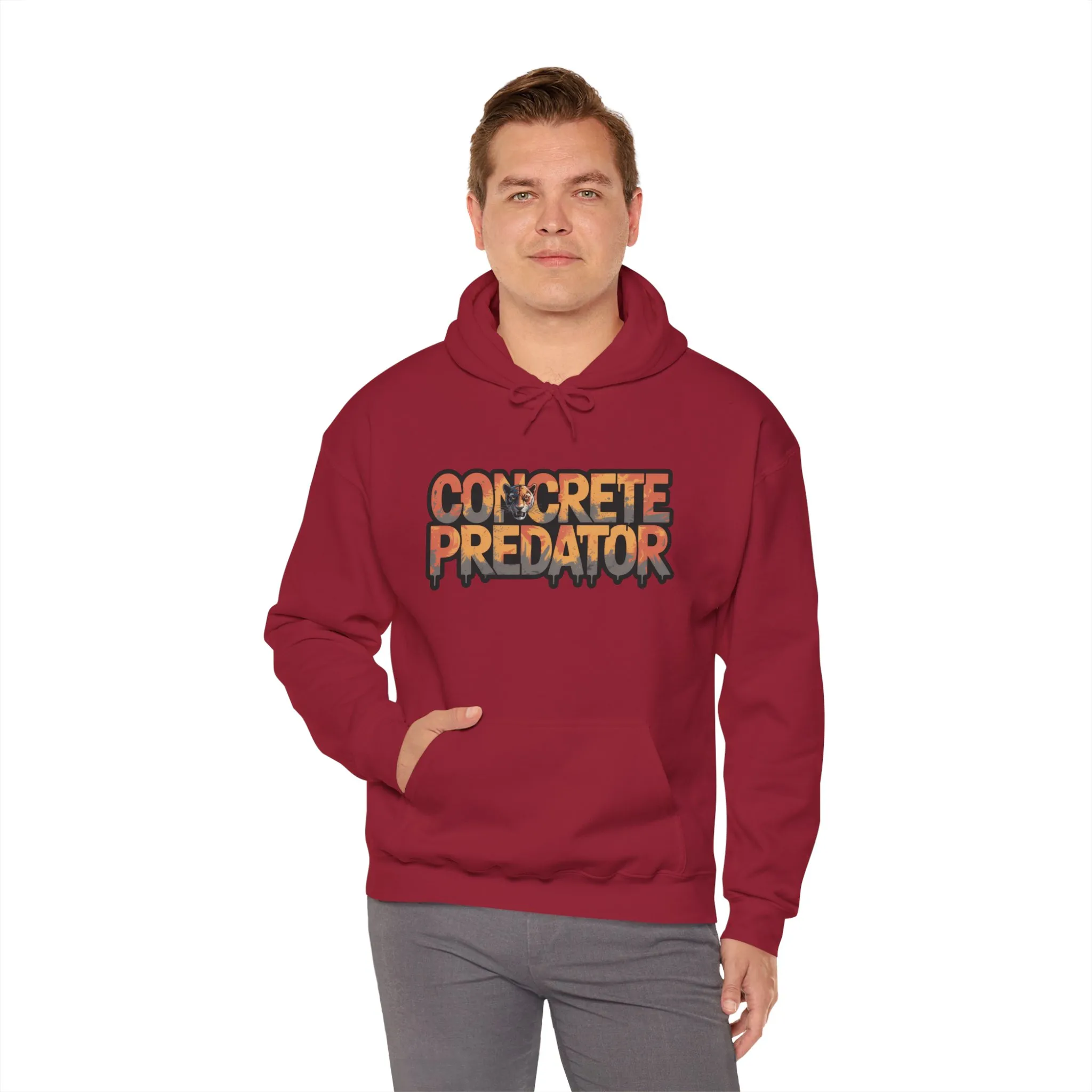 Mens Heavy Blend™ Hooded Sweatshirt, Concrete Predator Panther Hoodie Mens Urban Streetwear - Image 36