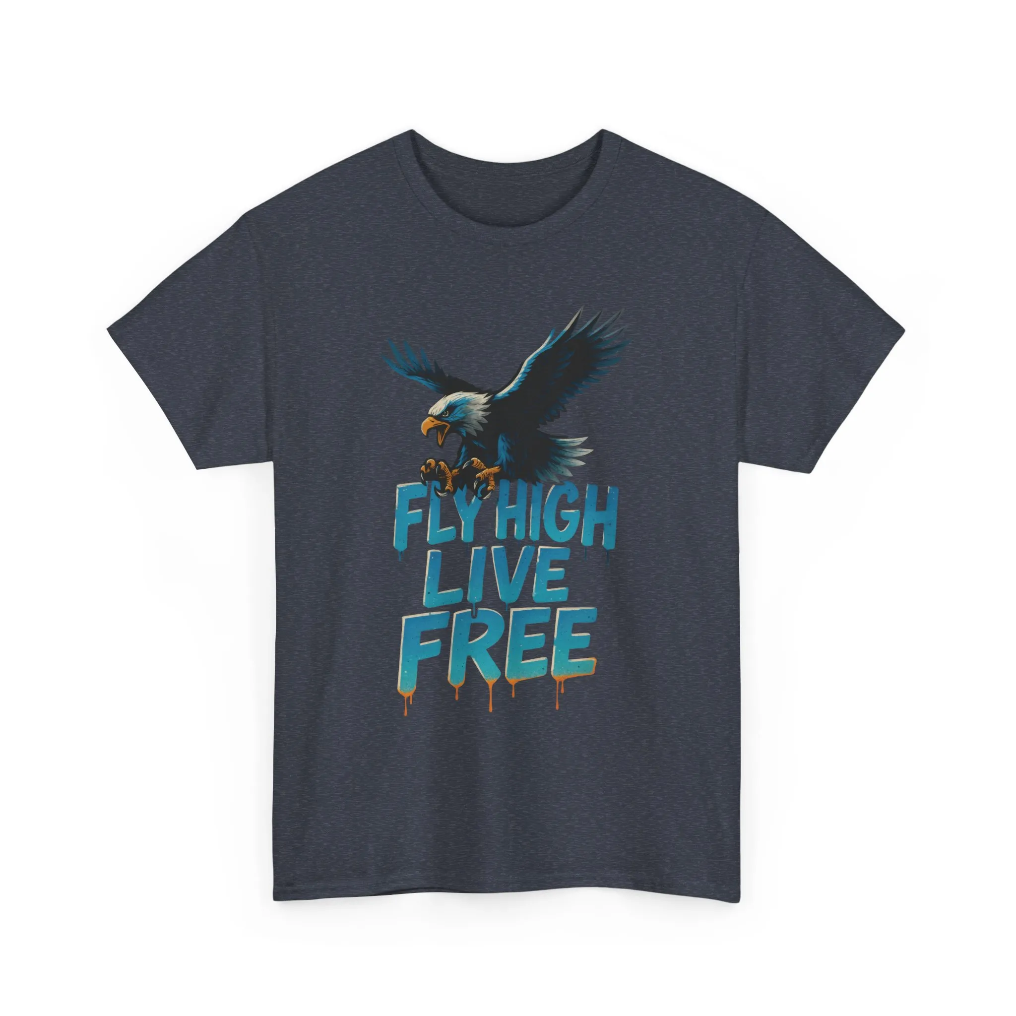 Fly High Live Free Eagle Graphic Mens T-Shirt, Eagle Tee, Fly Free Tee, Wild Flight - Image 25