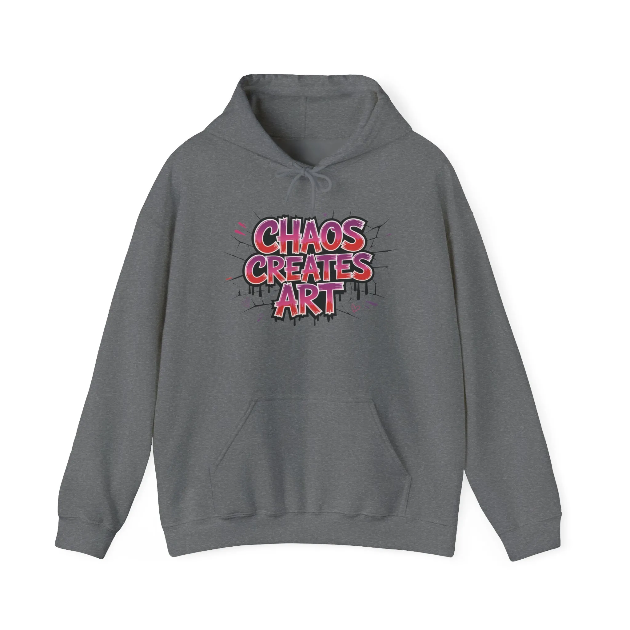 Women's Heavy Blend™ Hooded Sweatshirt, Chaos Creates Art Graffiti Hoodie Womens Streetwear - Image 9