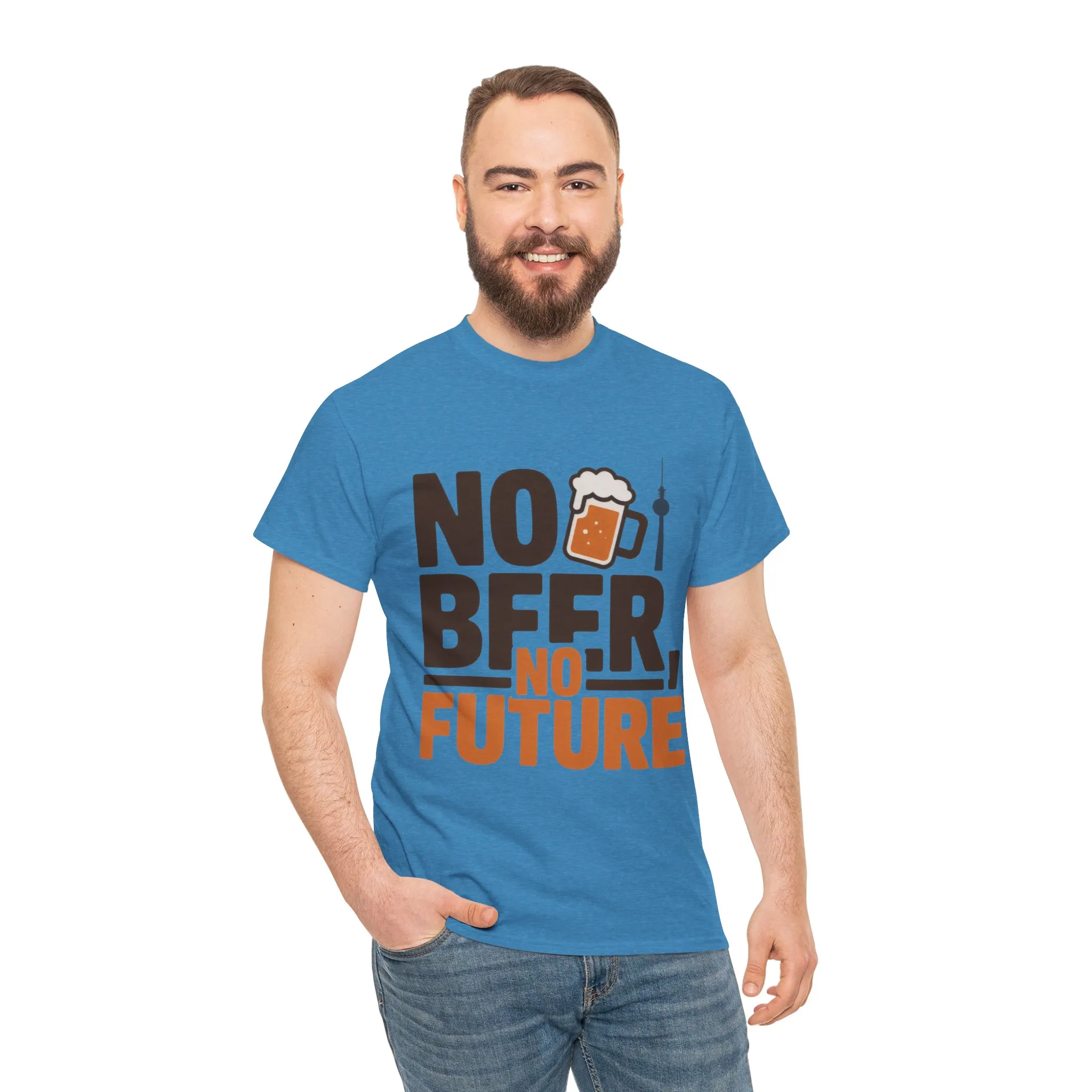 No Beer No Future Funny Beer Graphic Mens T-Shirt, Beer Tee, Beer Lover Tee - Image 17