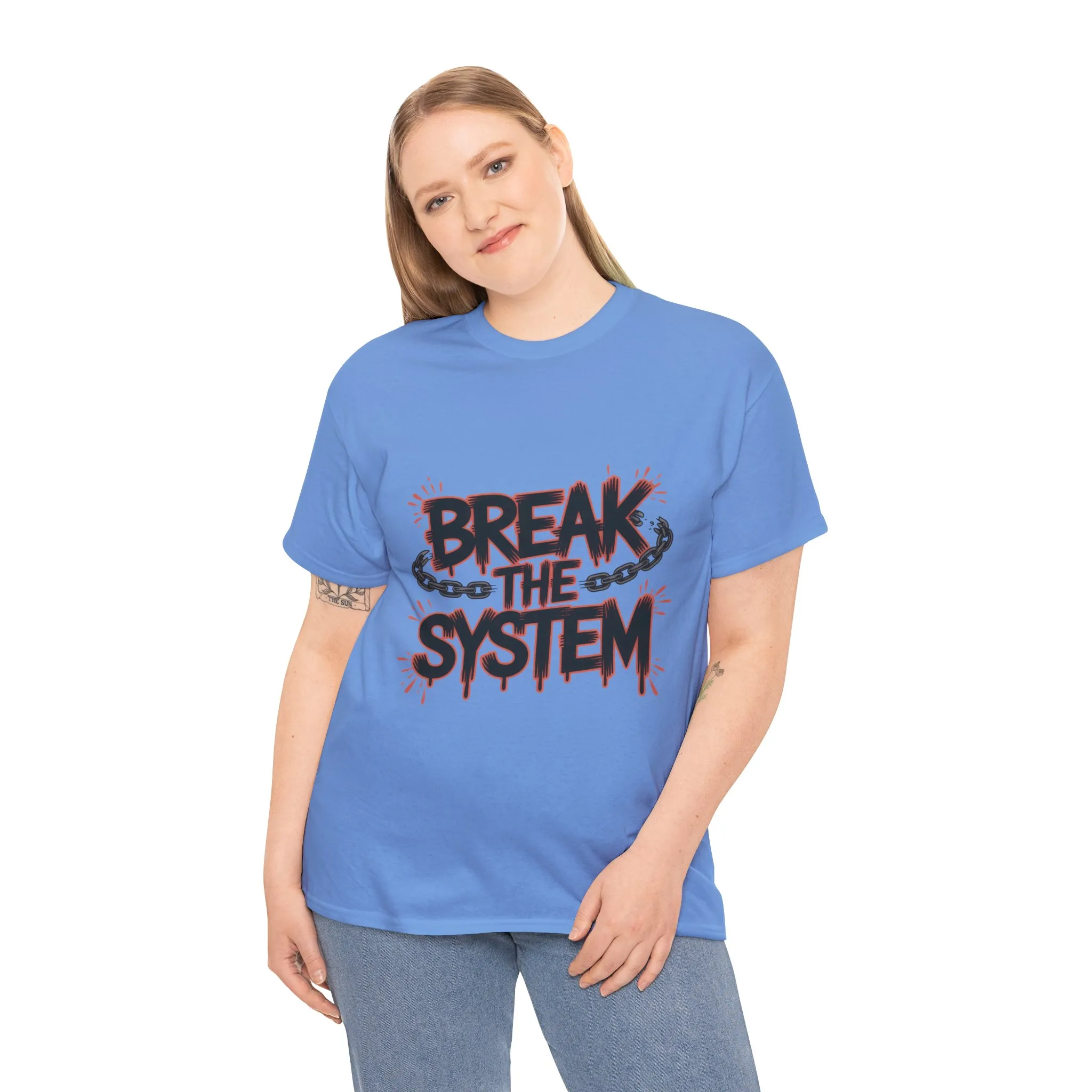 Women's Graphic Tee, Break the System Shirt, Feminist Protest T-Shirt, Streetwear Gift for Her - Image 12