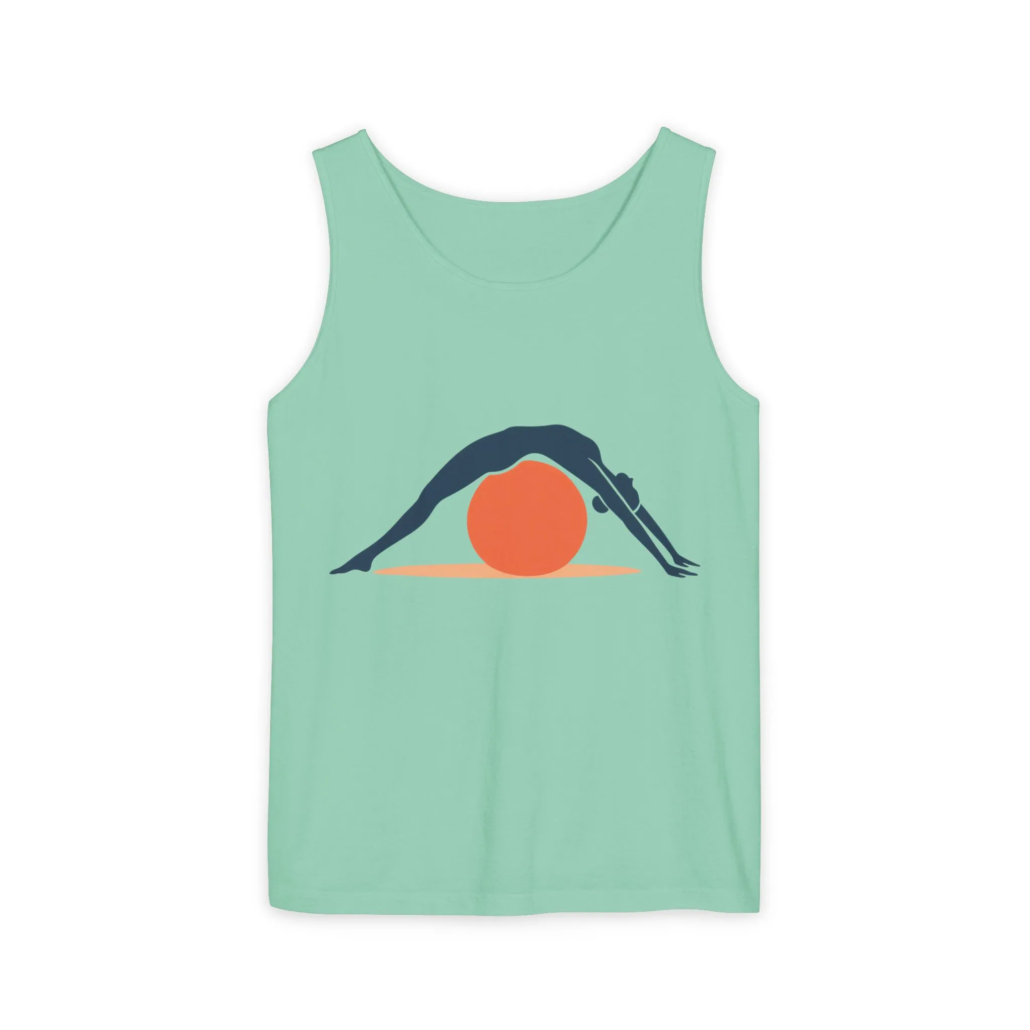 Womens Garment-Dyed Tank Top, Womens Pilates Tank Top, Yoga Fitness Graphic Top, Cute Workout Activewear Shirt - Image 7