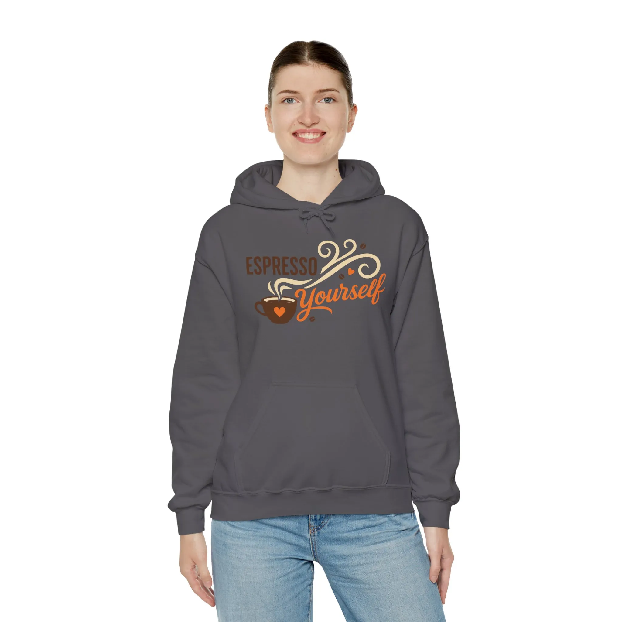 Espresso Yourself Coffee Hoodie, Funny Womens Barista Gift, Cozy Cafe Sweatshirt - Image 16
