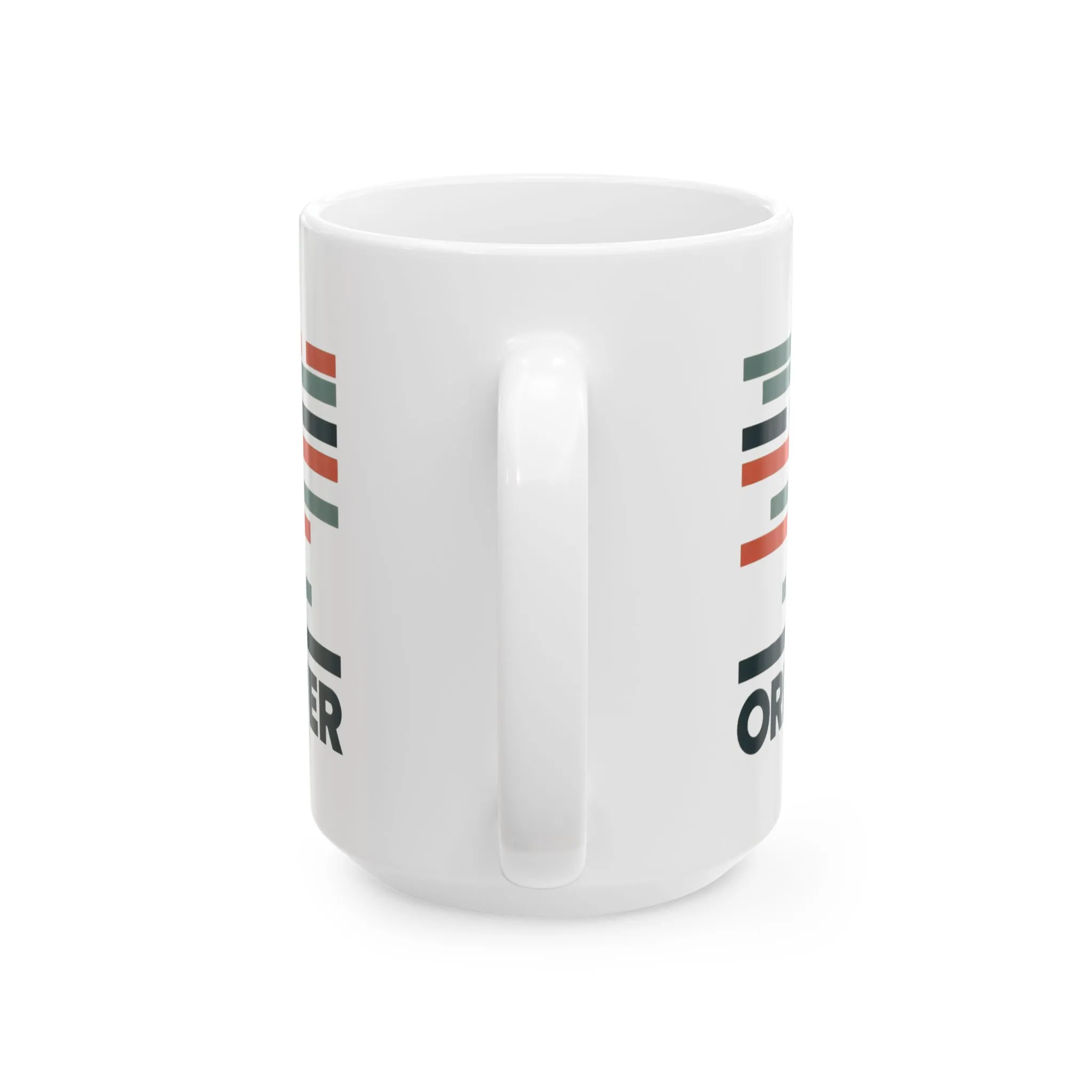 Order Creates Power Coffee Mug, Minimal Geometric Triangle Wraparound Cup, Scandinavian Modern Gift for Men, Ceramic Mug, (11oz, 15oz) - Image 7