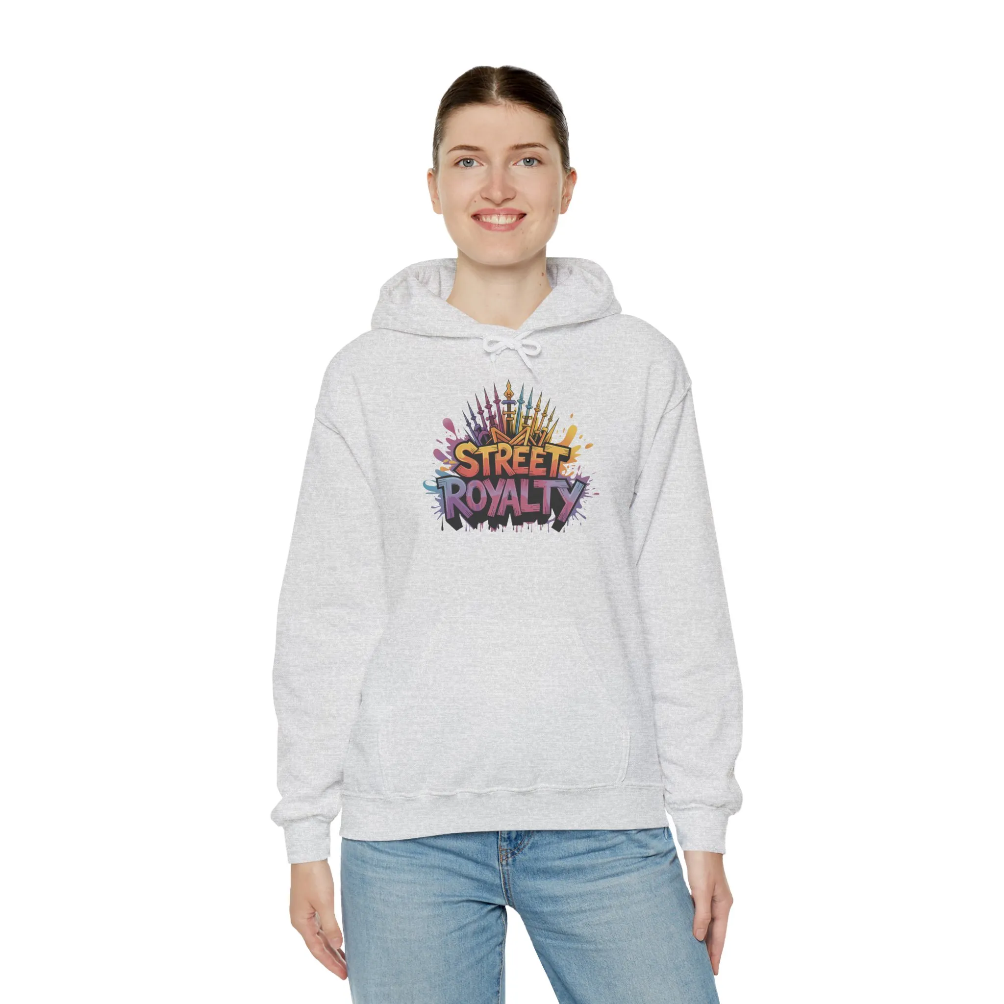 Street Royalty Women's Hoodie, Graffiti Crown Graphic Pullover, Urban Streetwear Sweatshirt for Girls - Image 6