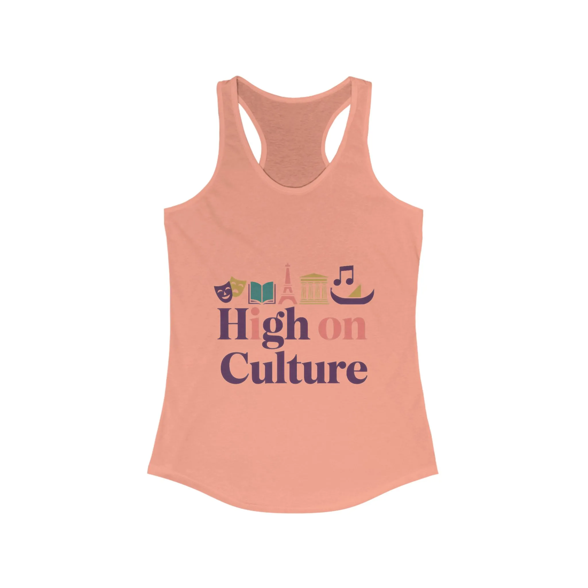 Women's Ideal Racerback Tank, High on Culture Womens Tank Top, Fun Feminine Artistic Shirt - Image 5