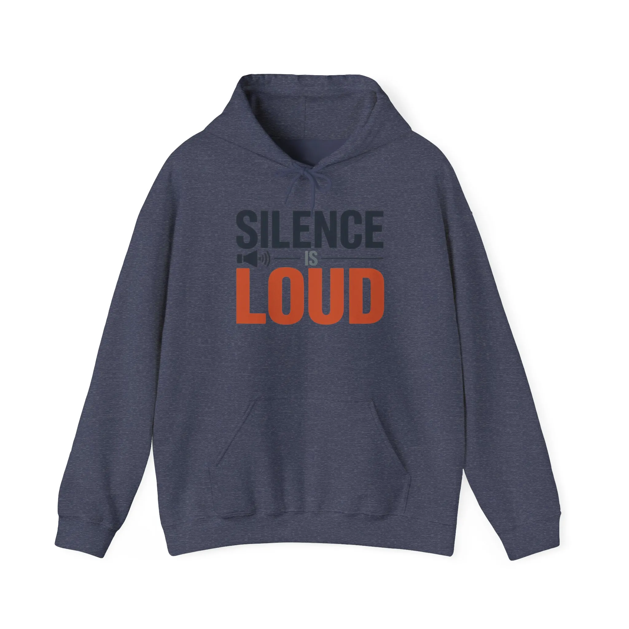 Mens Heavy Blend™ Hooded Sweatshirt, Silence Is Loud Graphic Motivational Mens Hoodie - Image 17