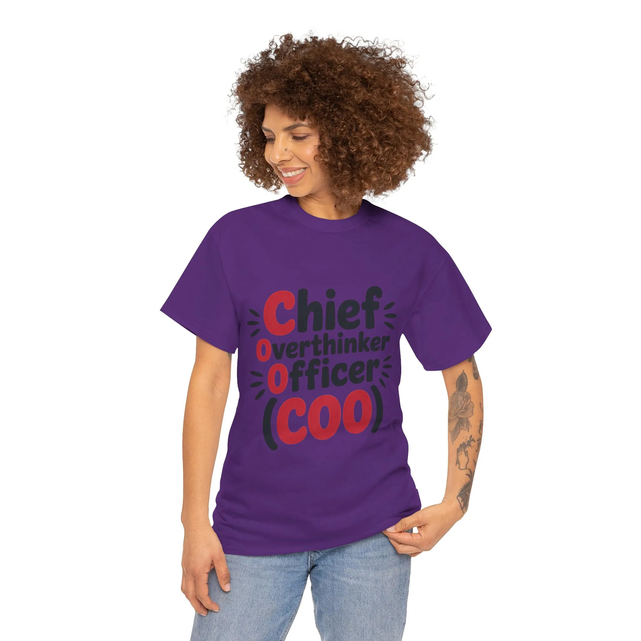 Women's COO T-Shirt, Chief Overthinker Officer Funny Graphic Tee, Sarcastic Work Shirt - Image 23
