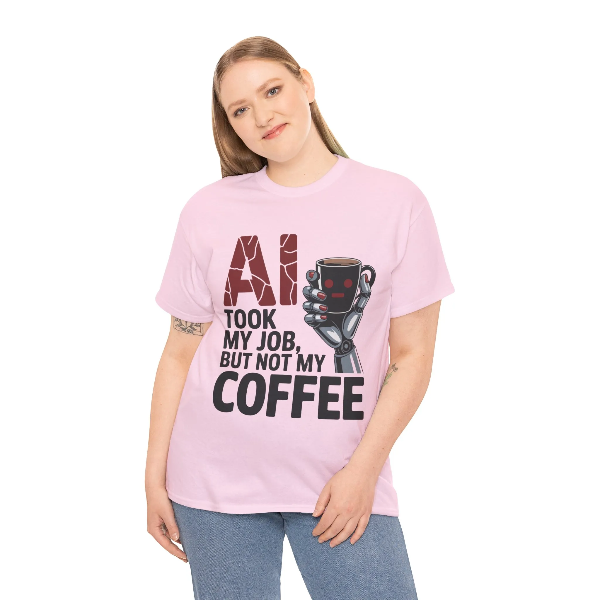 Women's AI Coffee T-Shirt, Funny Robot Job Humor Tee, Geek Sarcastic Gift for Her, Sarcastic Work Shirt, Career Humor - Image 30