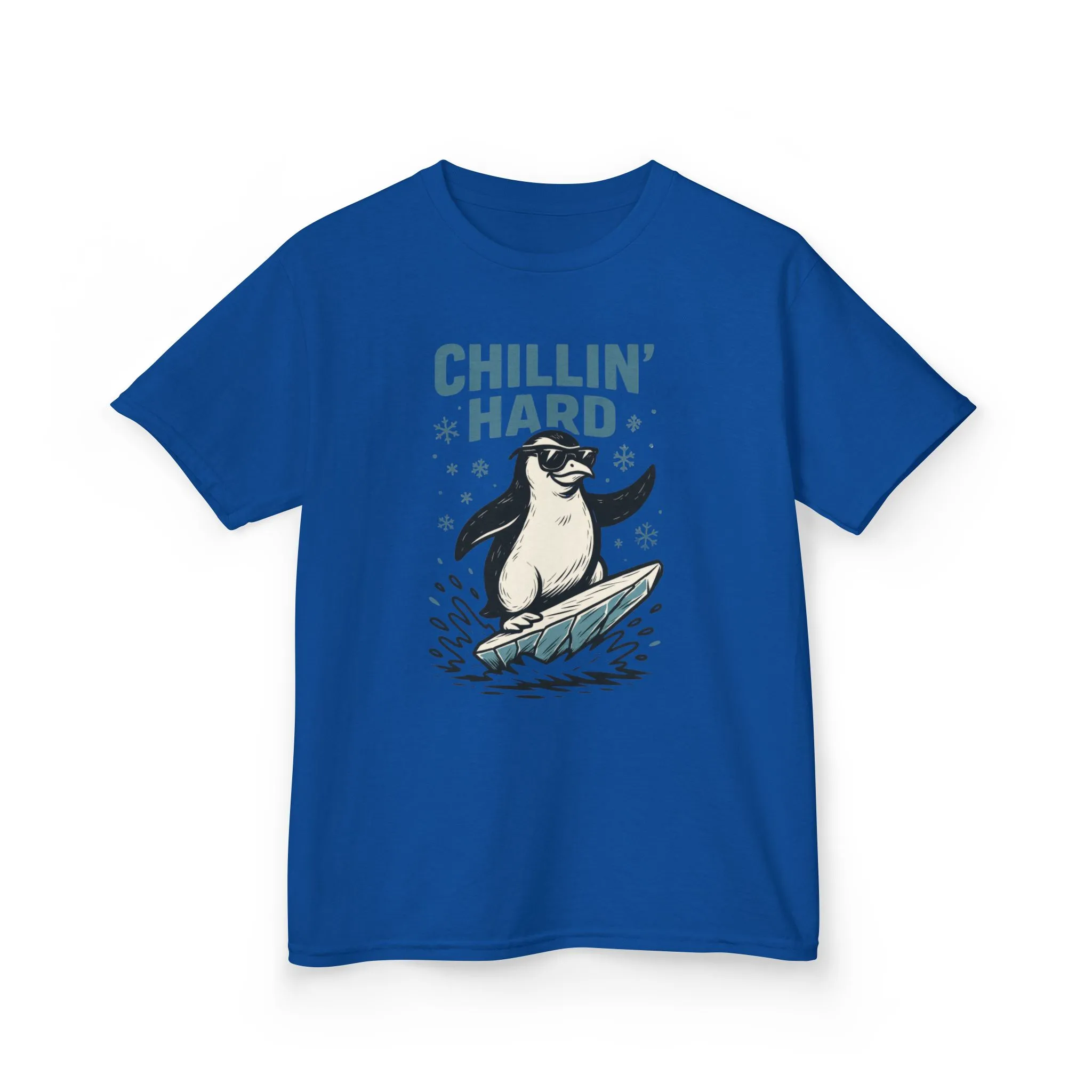 Kids Heavy Cotton™ Tee, Kids Chillin Hard Penguin T-Shirt, Funny Cool Animal Graphic Tee for Children - Image 16
