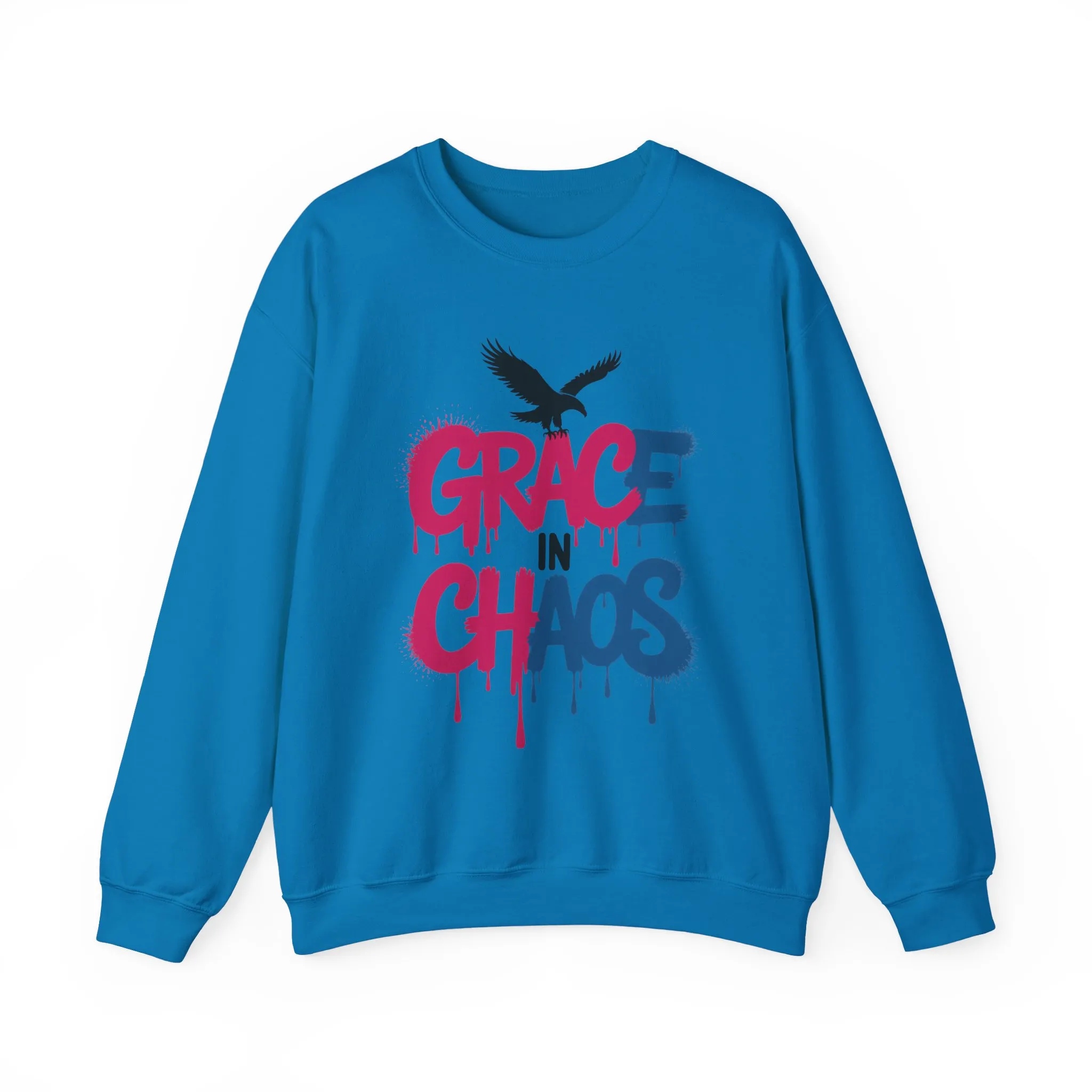 Women's Sweatshirt Grace in Chaos, Graffiti Dripping Street Art Pullover, Bold Urban Graphic - Image 13