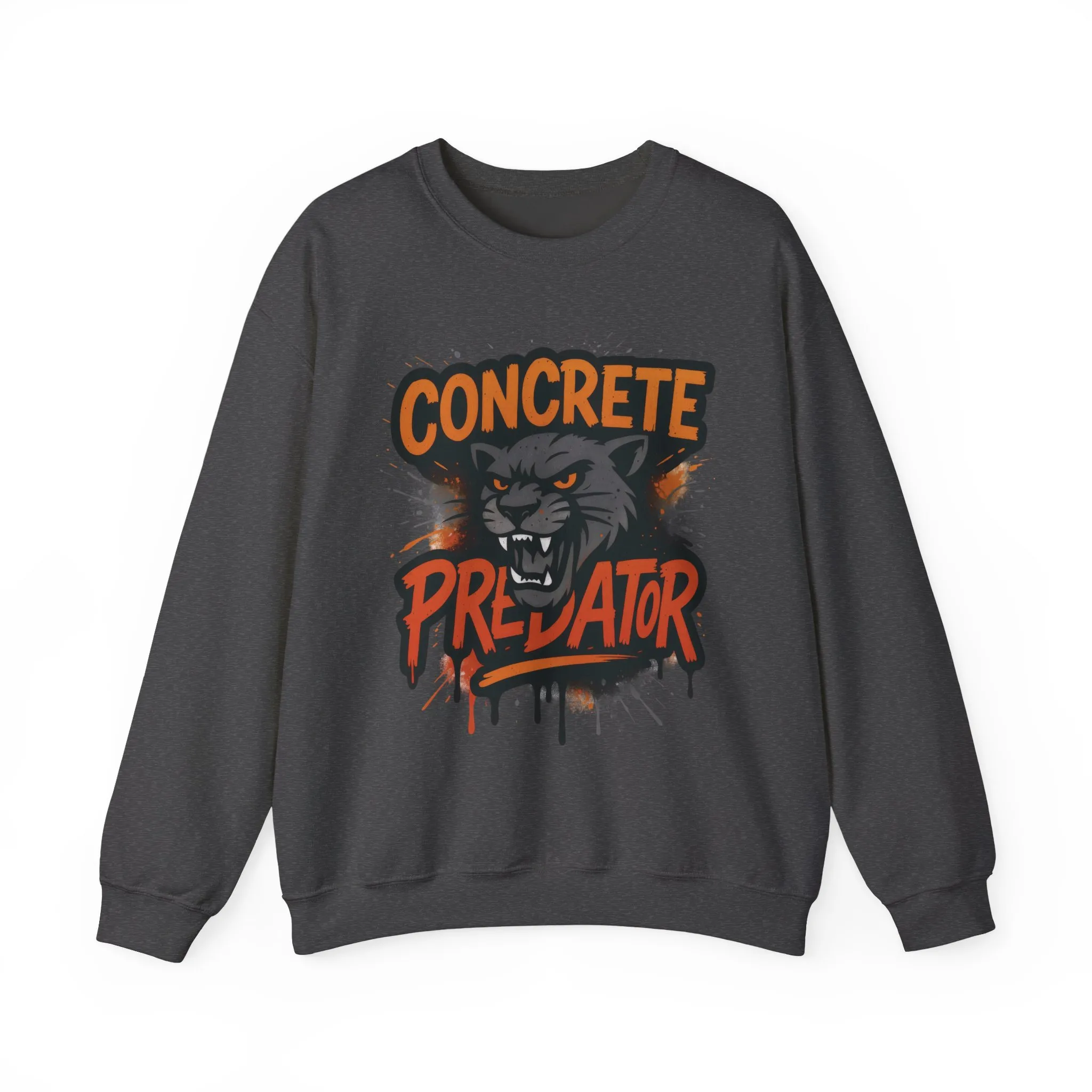 Mens Heavy Blend™ Crewneck Sweatshirt, Concrete Predator Mens Panther Crewneck Sweatshirt - Image 2