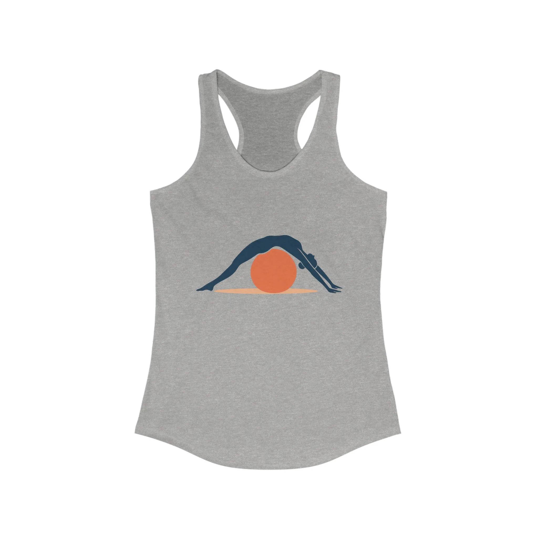 Women's Ideal Racerback Tank, Womens Pilates Tank Top, Yoga Fitness Graphic Top, Cute Workout Activewear Shirt - Image 3