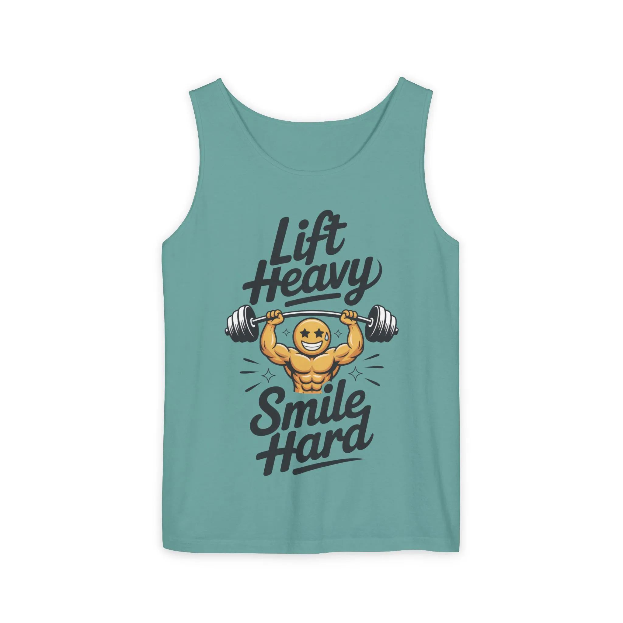 Mens Lift Heavy Smile Hard Tank Top, Funny Gym Workout Fitness Shirt, Mens Funny Gym Tank - Image 16