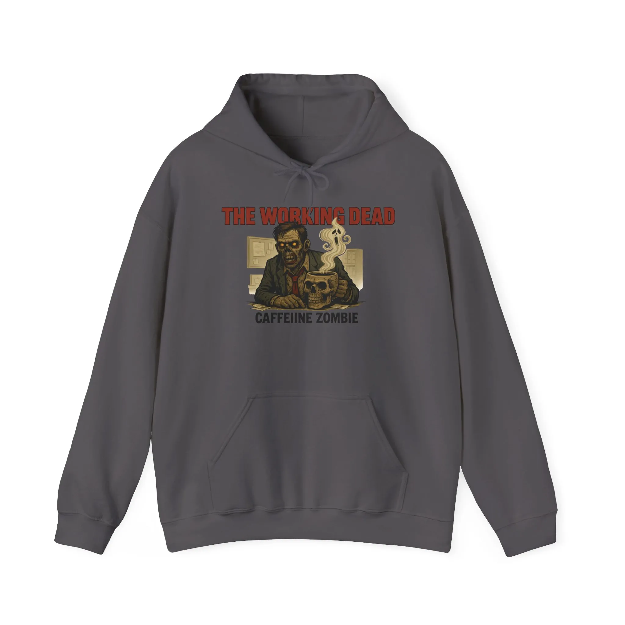 The Working Dead Men's Zombie Hoodie, Funny Office Meeting Sweatshirt, Halloween Zombie Top, Coffee Zombie Hoodie, Halloween Work Top - Image 25