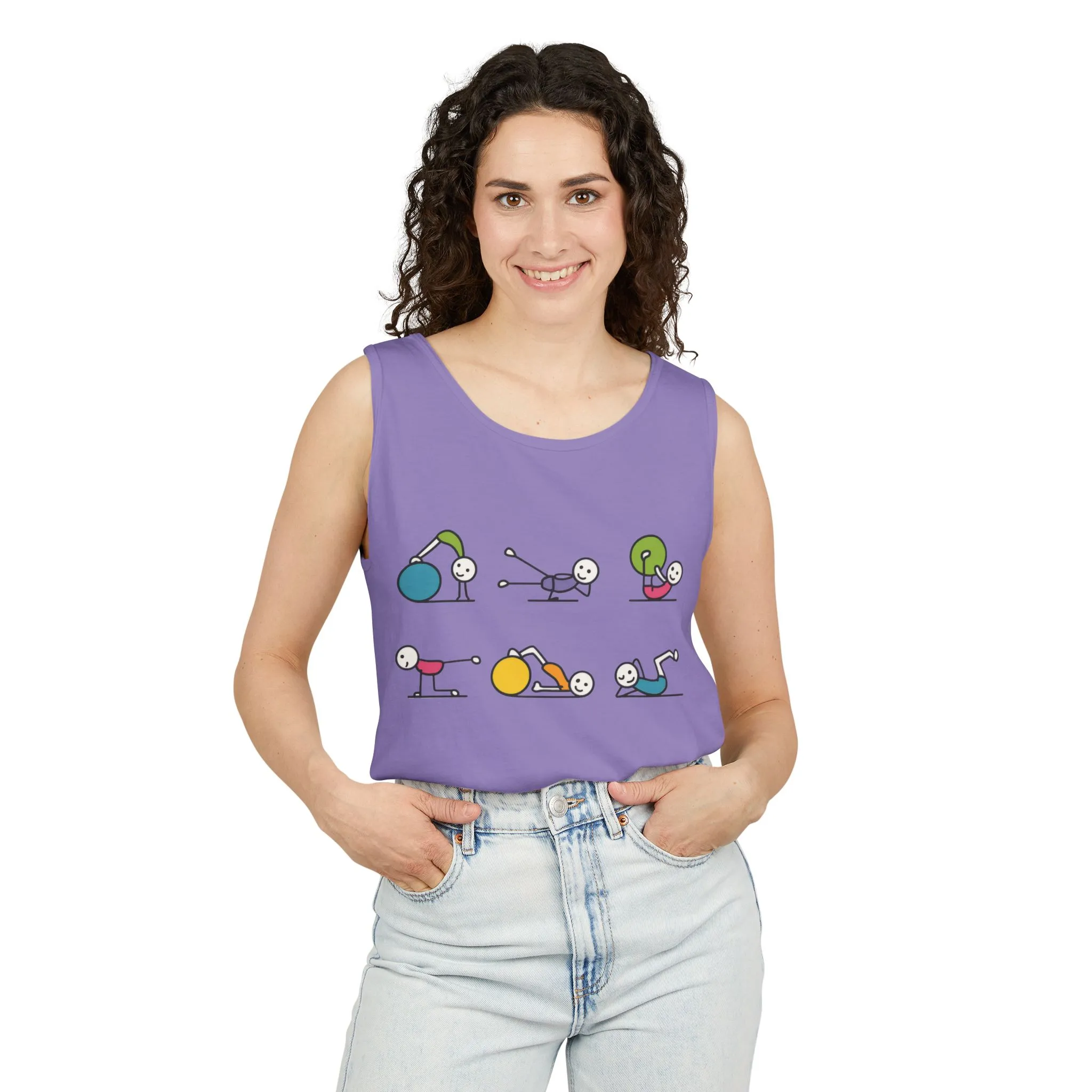 Womens Garment-Dyed Tank Top, Fit Fun Pilates Womens Tank Top, Cute Workout Shirt, Funny Yoga Gym Top for Women - Image 23