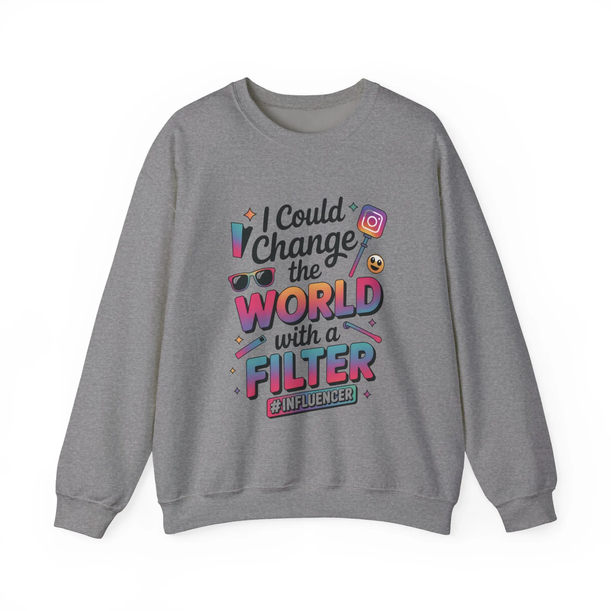 Womens Heavy Blend™ Crewneck Sweatshirt, Womens Influencer Sweatshirt, Funny Social Media Pullover, Cute Trendy Graphic Top - Image 10