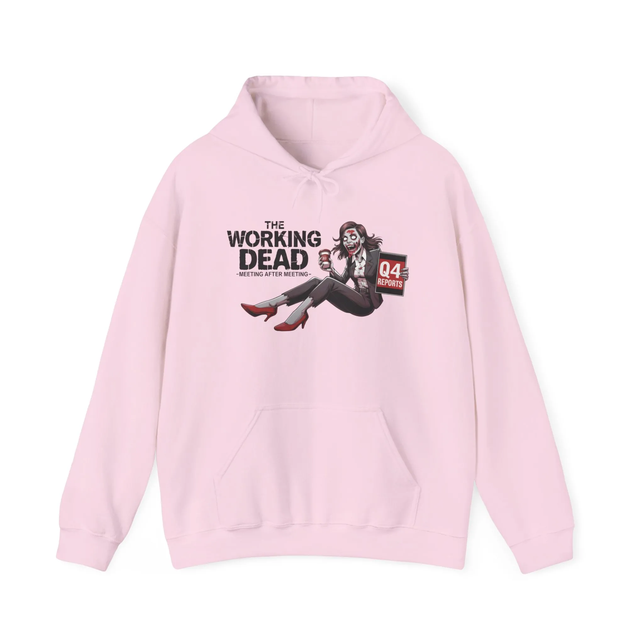 The Working Dead Women's Zombie Hoodie, Funny Office Meeting Sweatshirt, Halloween Zombie Top, Halloween Work Top - Image 33