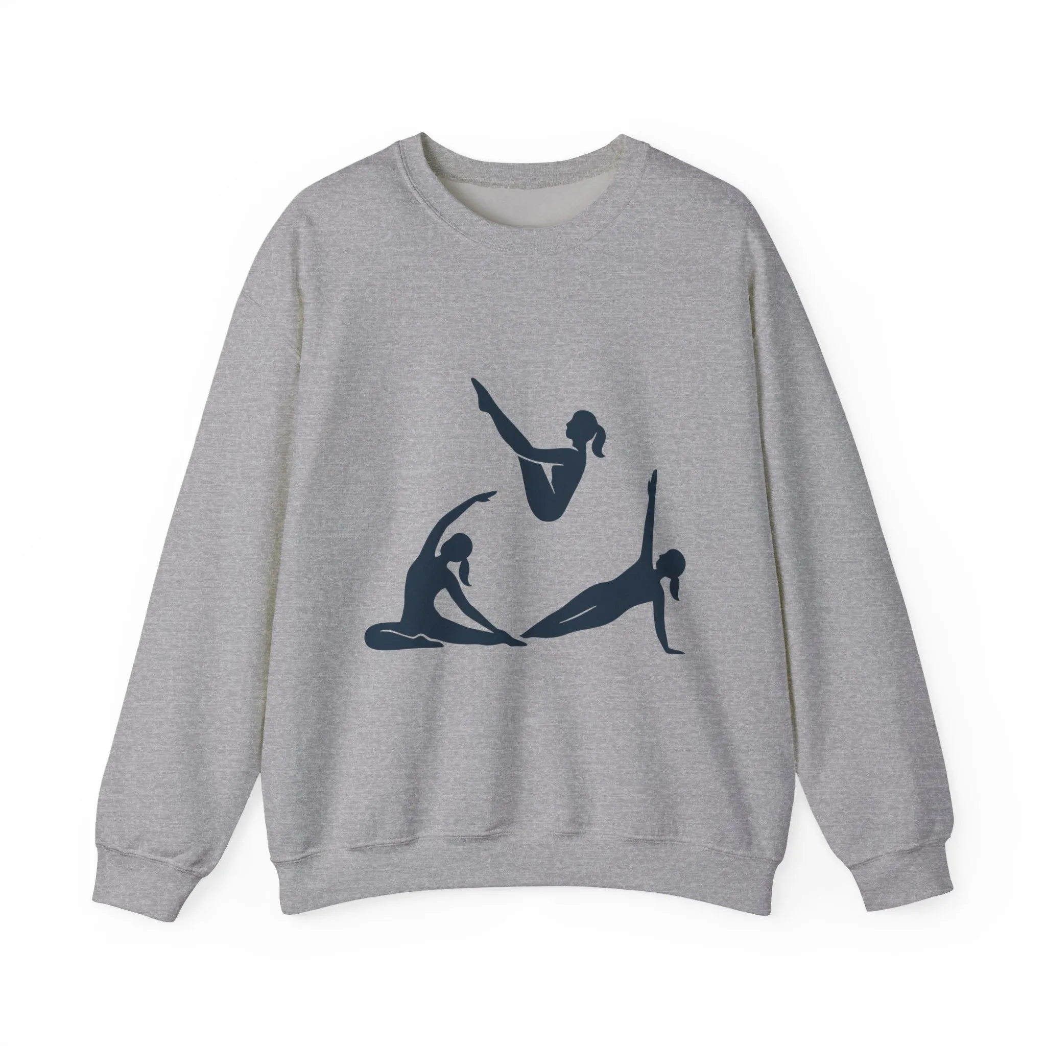 Womens Heavy Blend™ Crewneck Sweatshirt, Womens Pilates Sweatshirt, Yoga Fitness Graphic Pullover, Cute Workout Gym Top, Yoga Lover Gift - Image 4