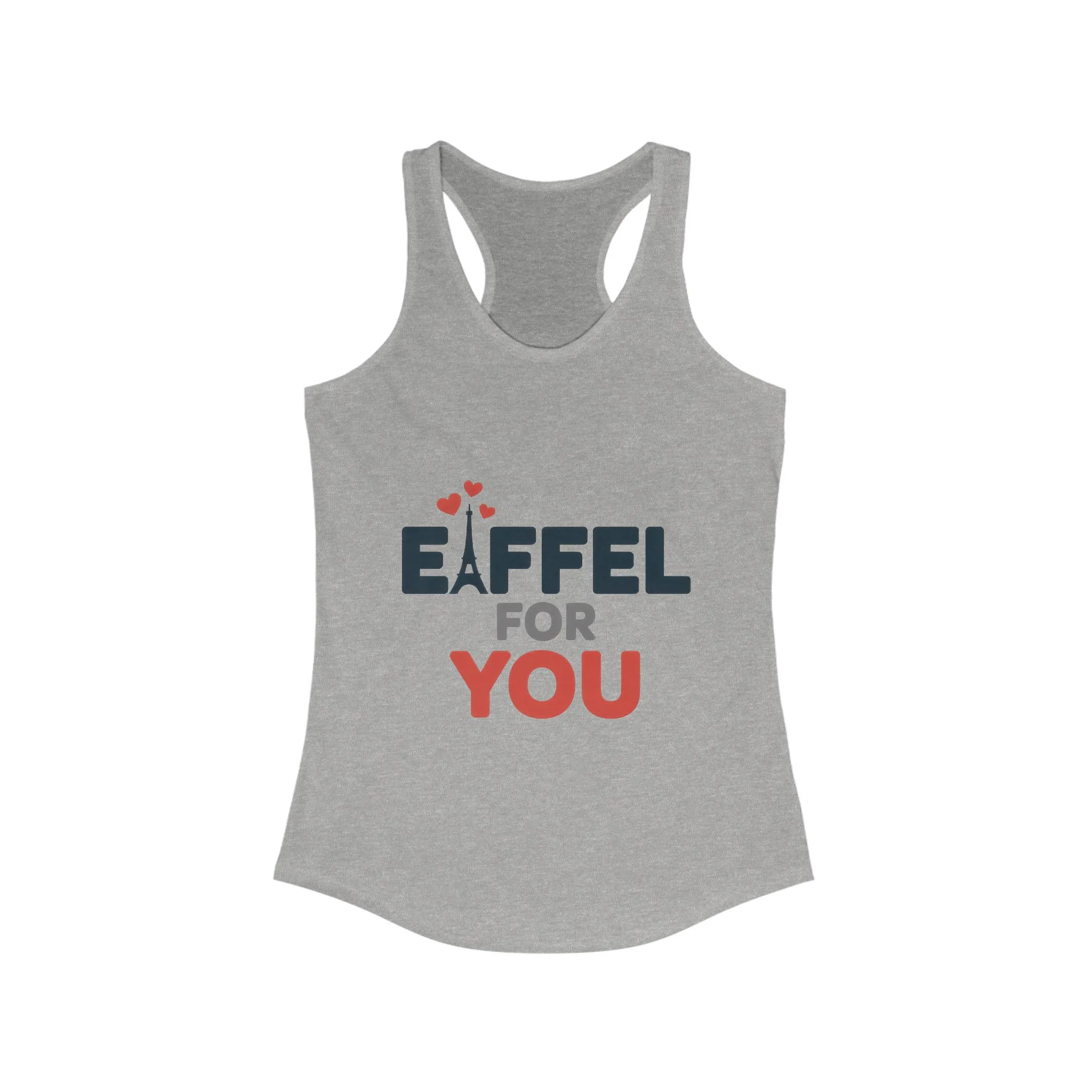 Women's Ideal Racerback Tank, Eiffel For You Romantic Paris Womens Tank Top, Love Tank - Image 5