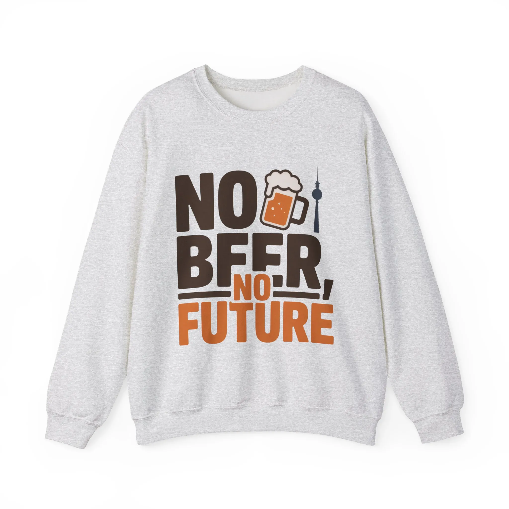 Mens Heavy Blend™ Crewneck Sweatshirt, No Beer No Future Funny Beer Mens Sweatshirt - Image 4