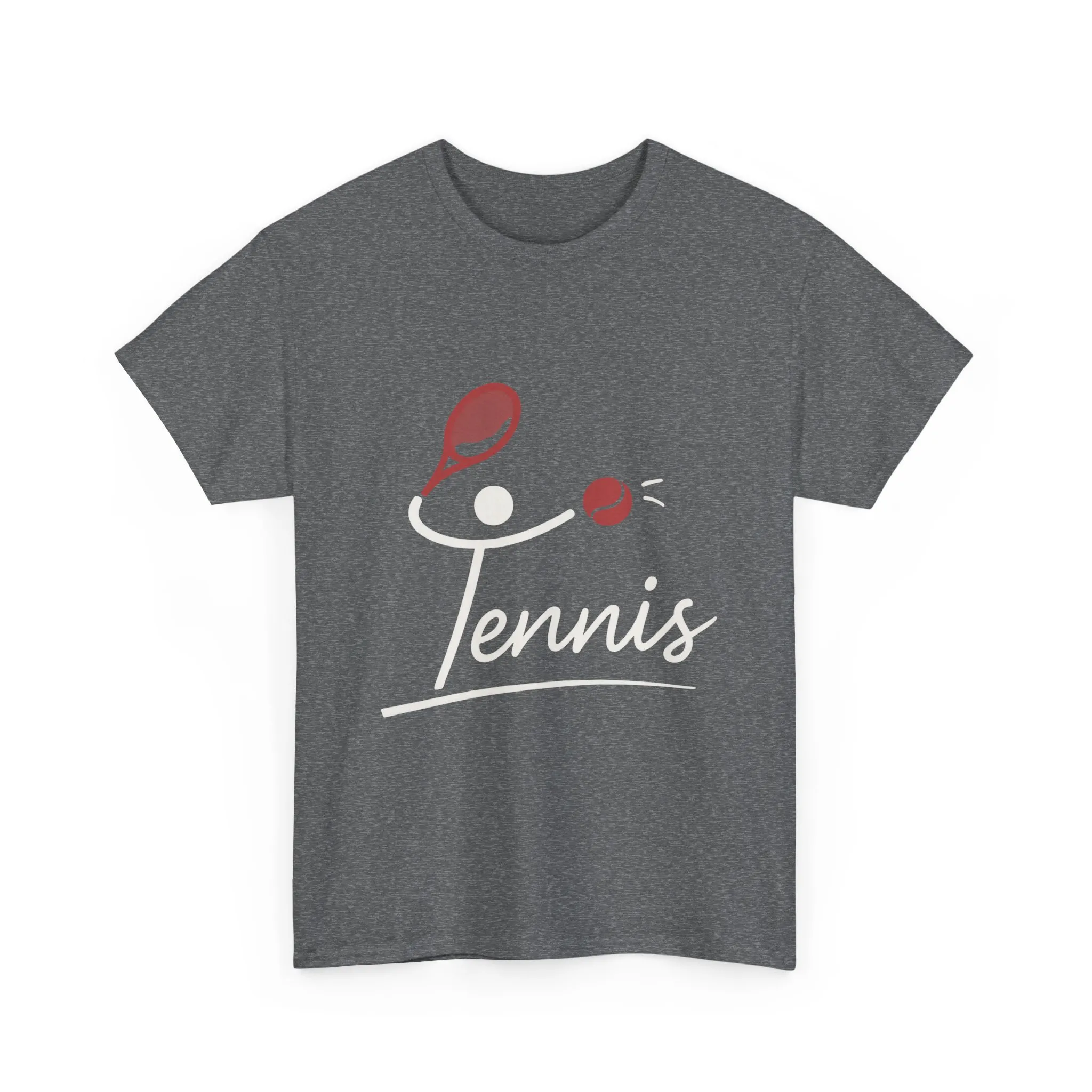 Womens Heavy Cotton Tee, Womens Tennis Graphic T-Shirt, Cute Sports Tee, Funny Workout Gym Top for Women - Image 7