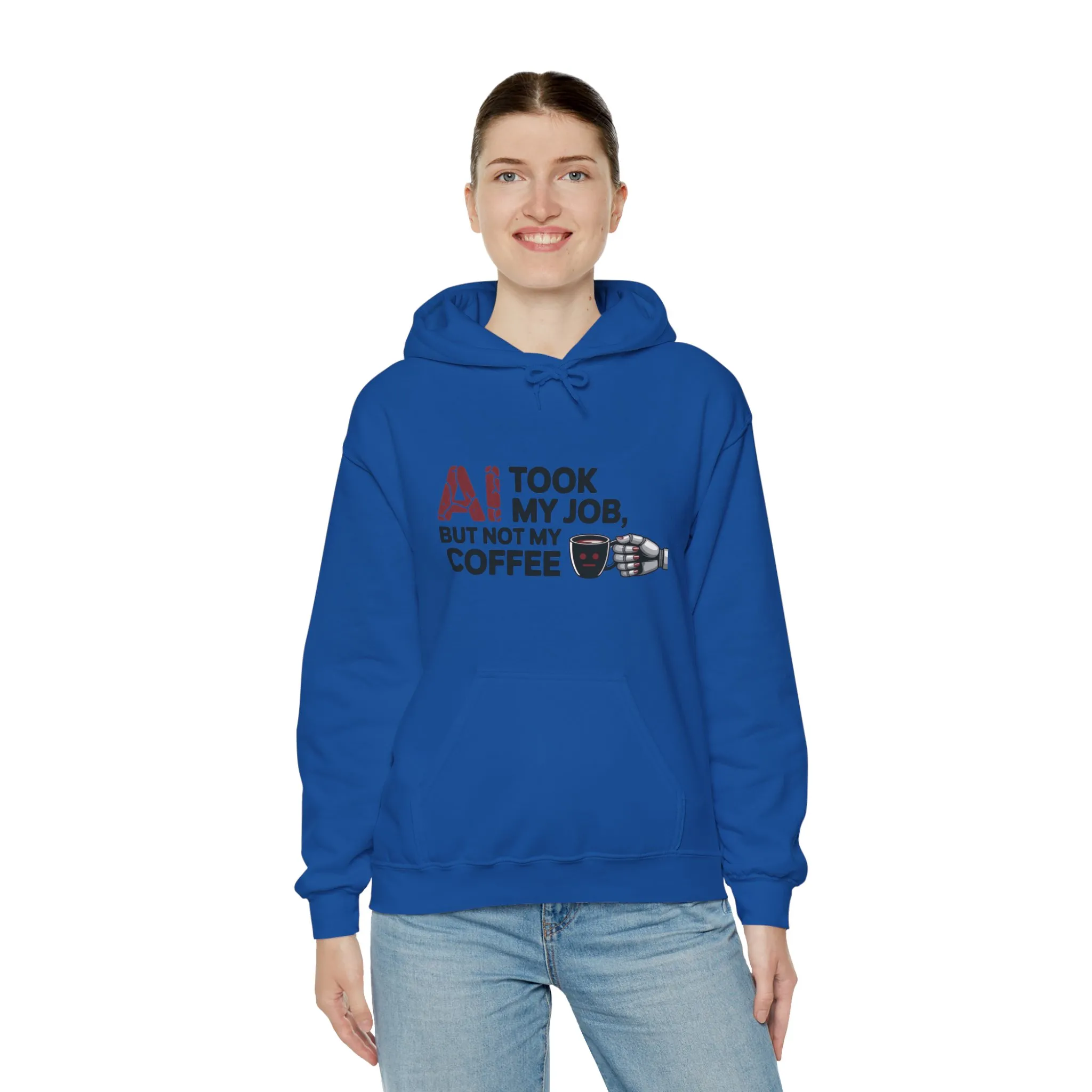 Women's AI Coffee Hoodie, Funny Robot Humor Pullover, Geek Job Joke Sweatshirt Gift, Sarcastic Work Shirt, Office Humor - Image 28