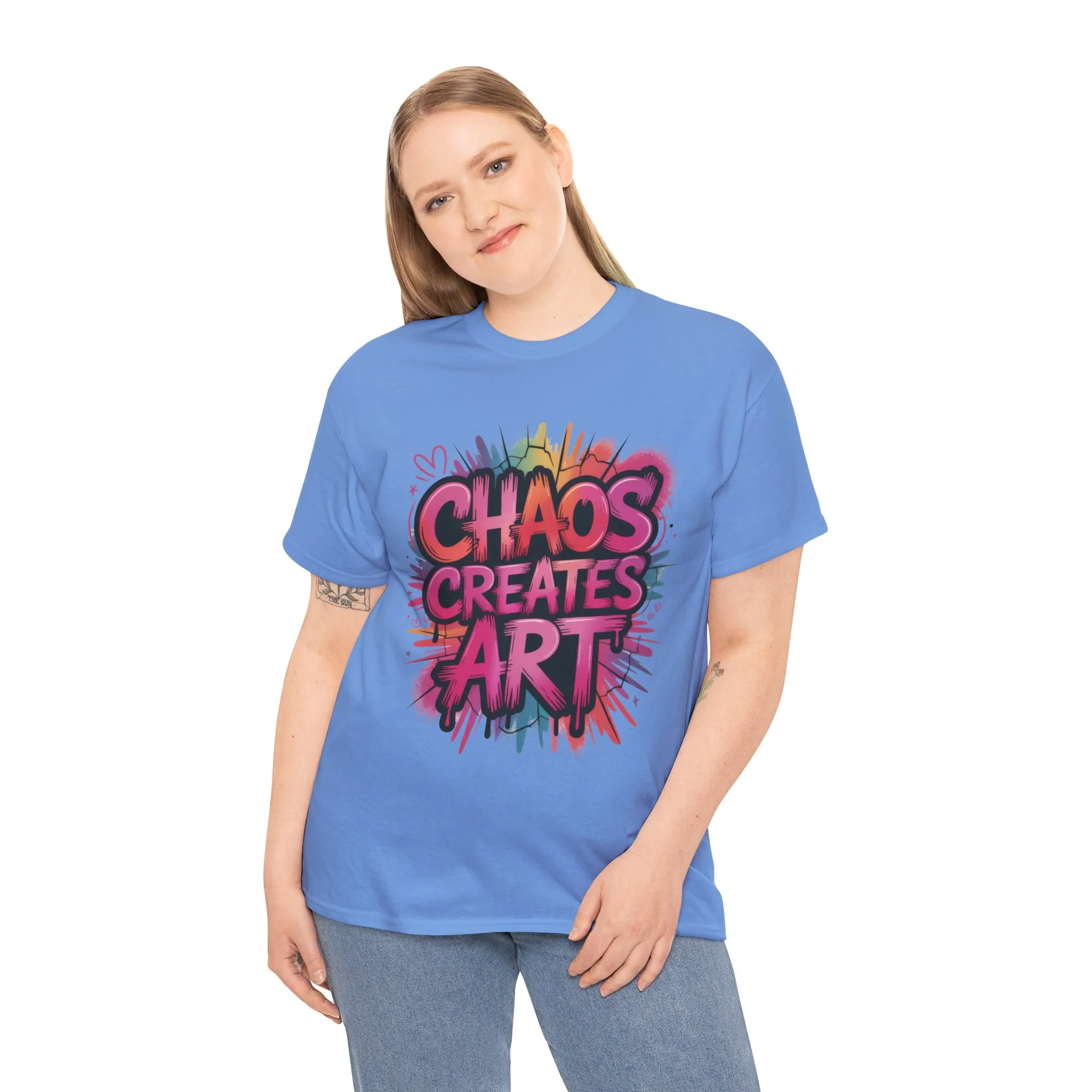 Chaos Creates Art Colorful Graffiti Womens Graphic Tee, Graffiti Shirt, Streetwear Tee - Image 15