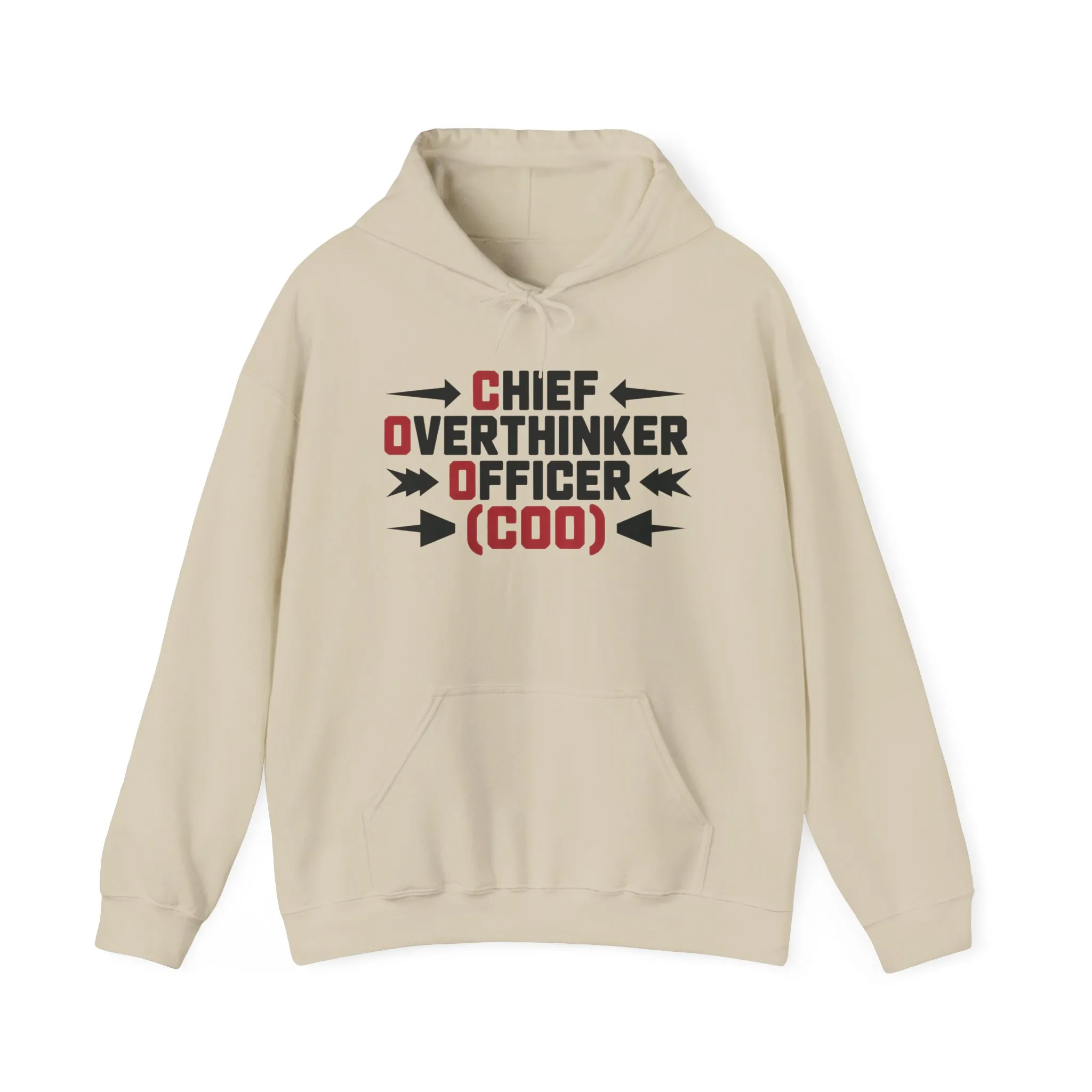 Chief Overthinker Officer Men's Hoodie, Funny COO Graphic Pullover, Sarcastic Office Humor Gift, Men's Heavy Blend™ Hooded Sweatshirt - Image 9
