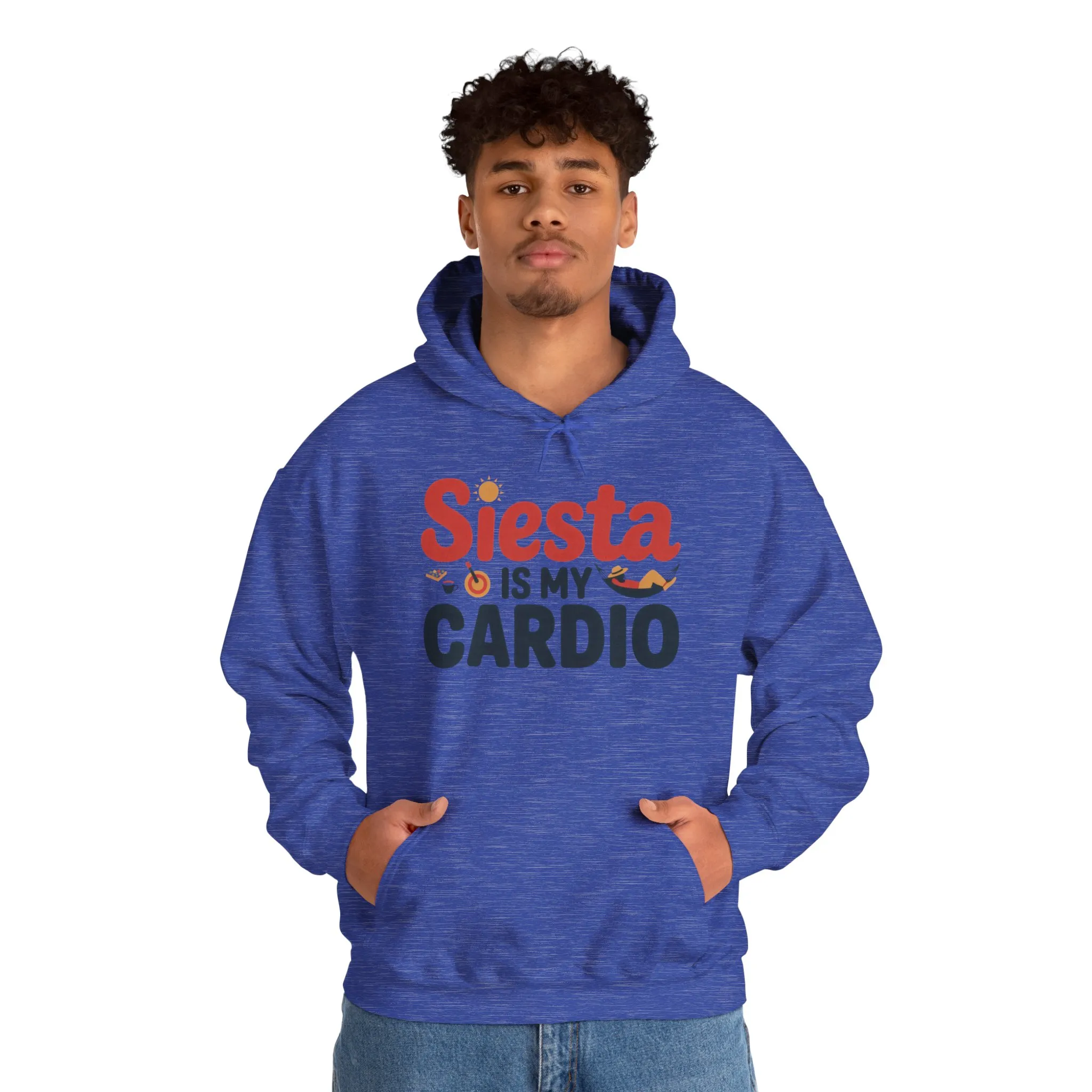 Mens Heavy Blend™ Hooded Sweatshirt, Siesta Is My Cardio Funny Mens Hoodie Spain Humor Gift - Image 23