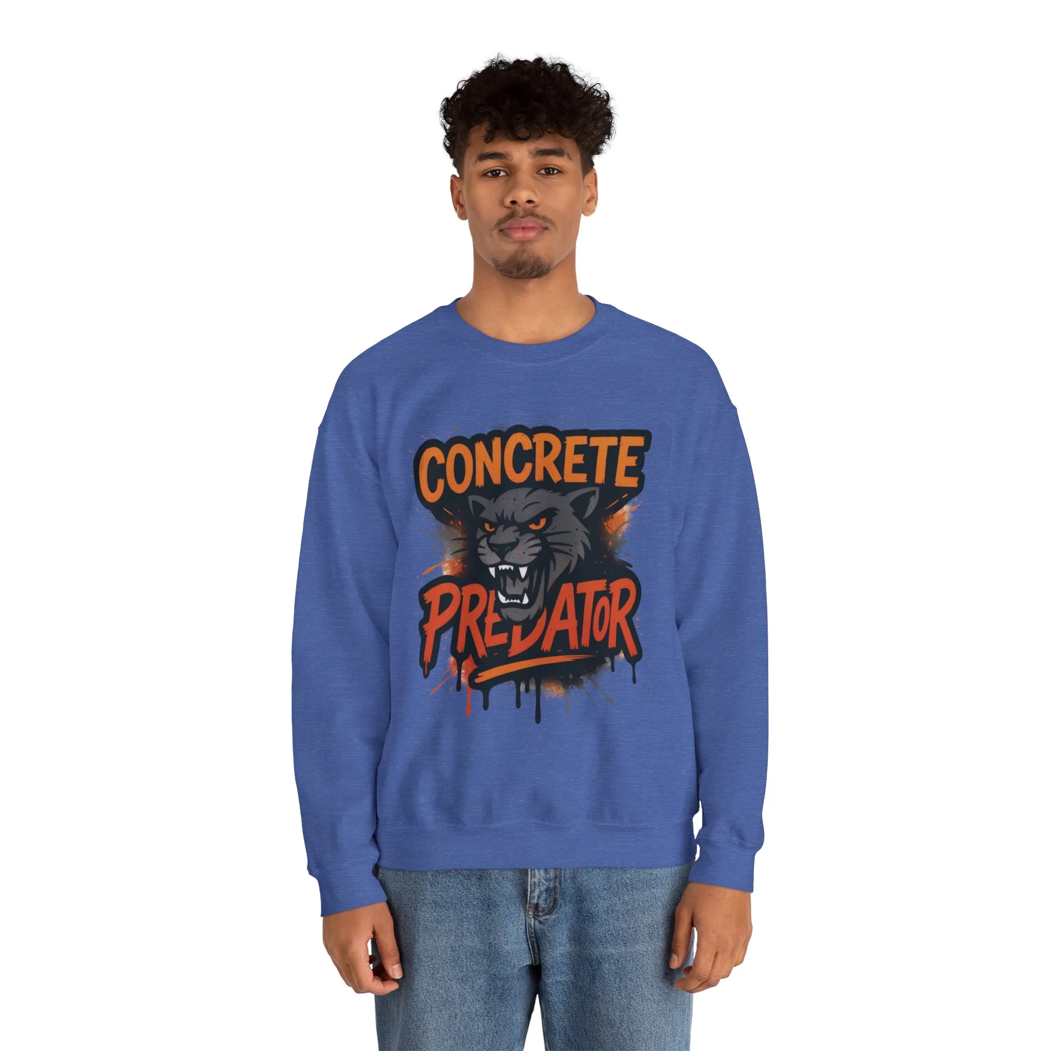 Mens Heavy Blend™ Crewneck Sweatshirt, Concrete Predator Mens Panther Crewneck Sweatshirt - Image 20