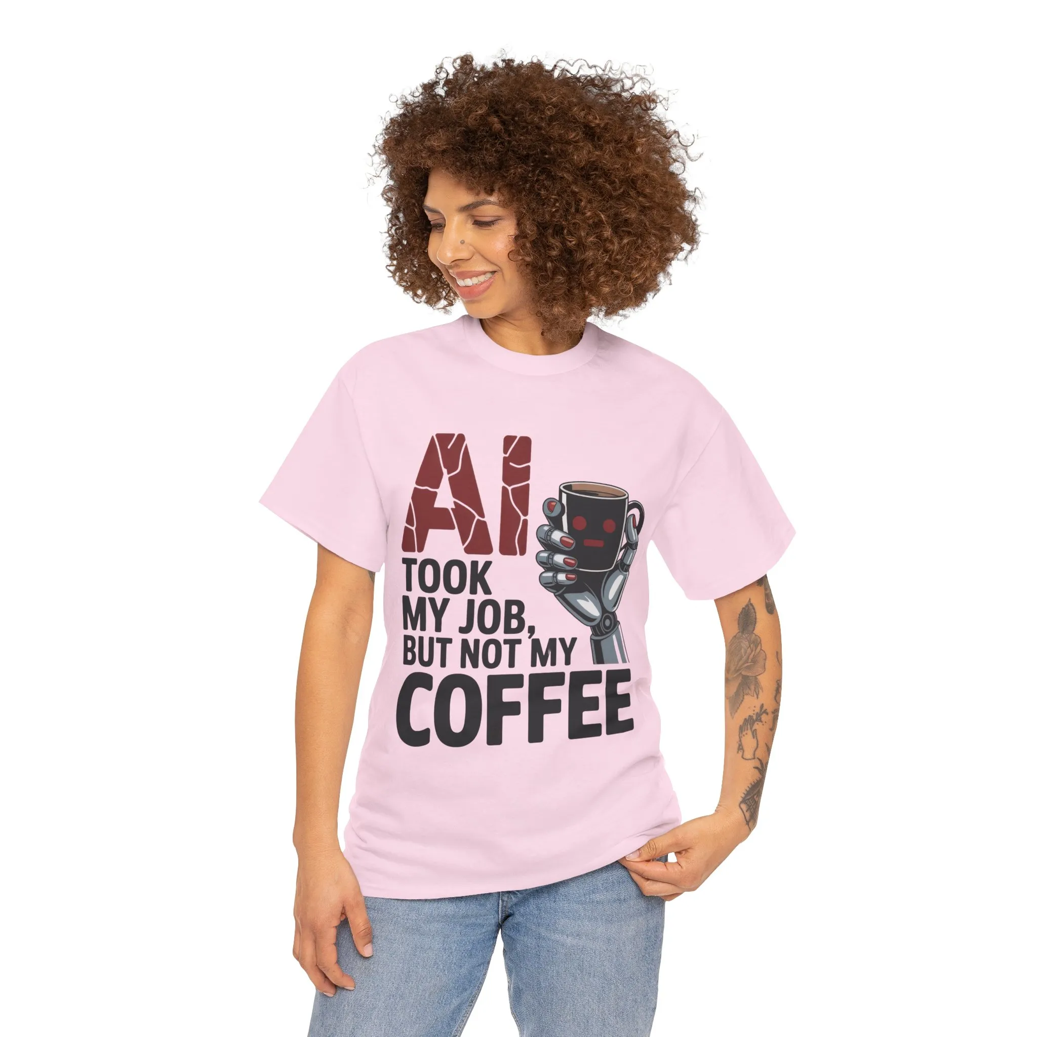 Women's AI Coffee T-Shirt, Funny Robot Job Humor Tee, Geek Sarcastic Gift for Her, Sarcastic Work Shirt, Career Humor - Image 29
