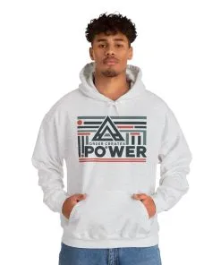 Mens Hoodie Order Creates Power, Geometric Minimal Motivational Graphic Pullover Hoodie, Mens Heavy Blend™ Hooded Sweatshirt
