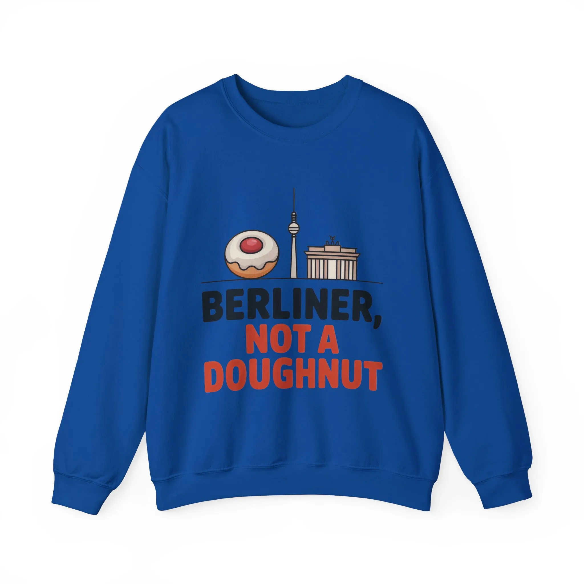 Mens Heavy Blend™ Crewneck Sweatshirt, Berliner Not a Doughnut Funny Berlin Mens Sweatshirt - Image 25