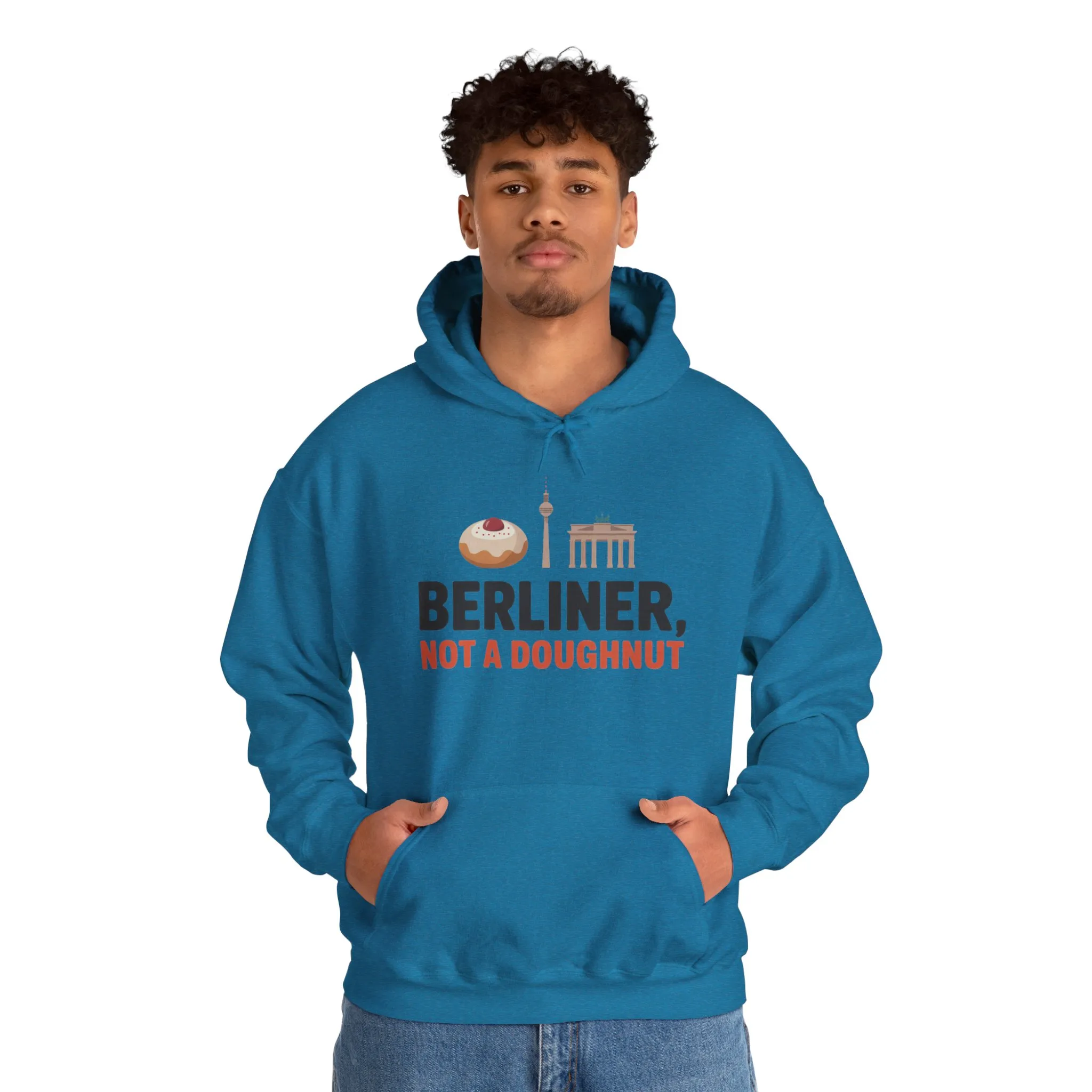 Mens Heavy Blend™ Hooded Sweatshirt, Berliner Not a Doughnut Funny Berlin Hoodie for Men - Image 27