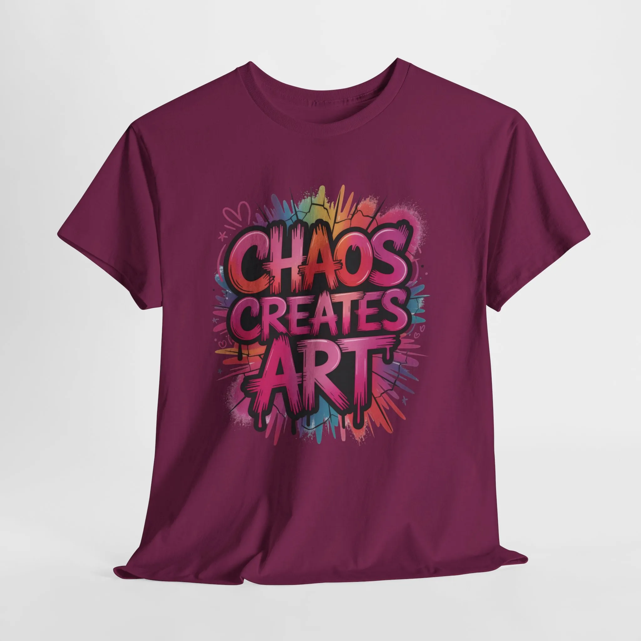 Chaos Creates Art Colorful Graffiti Womens Graphic Tee, Graffiti Shirt, Streetwear Tee - Image 25