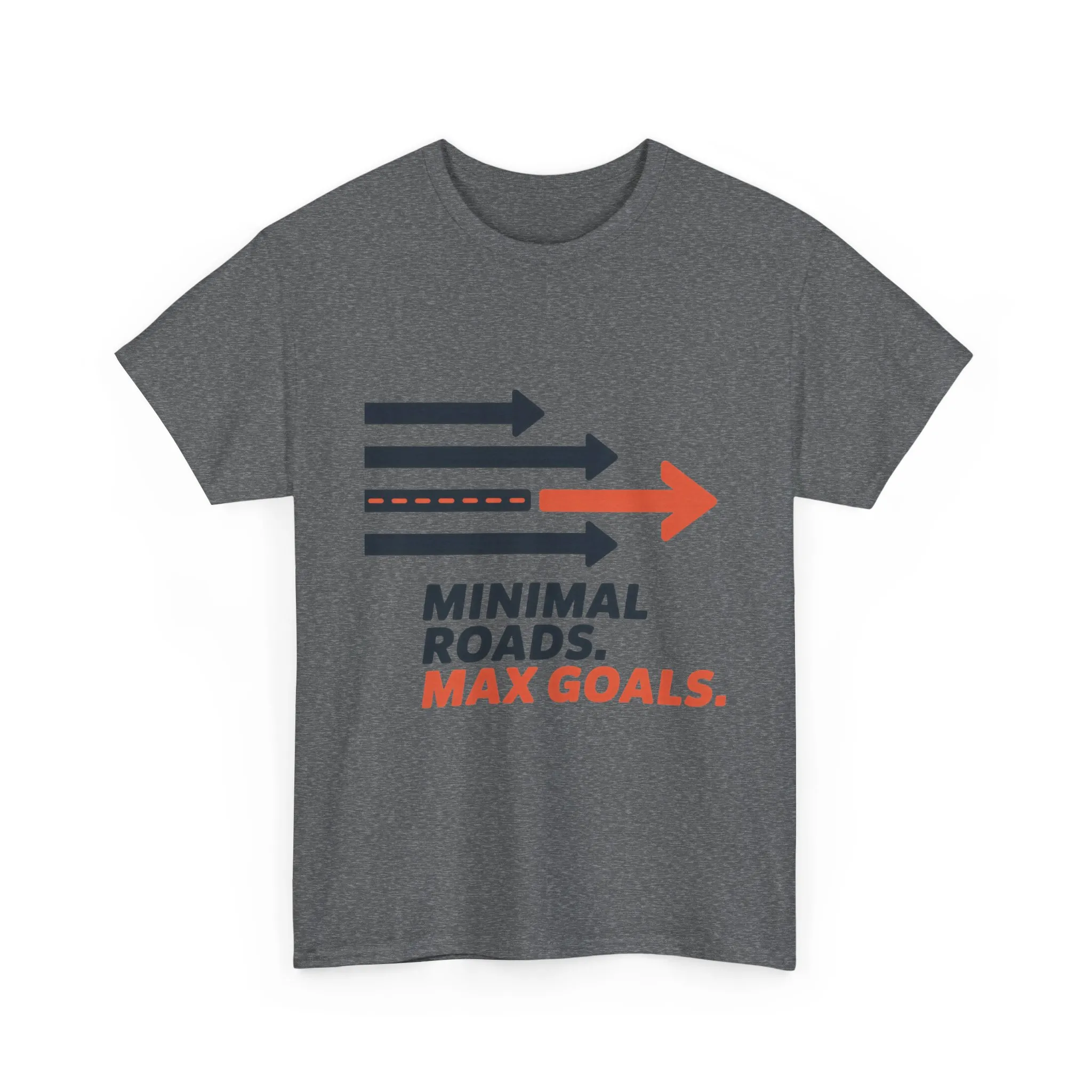Minimal Roads Max Goals Motivational Mens T-Shirt, Urban Style Graphic Tee - Image 16