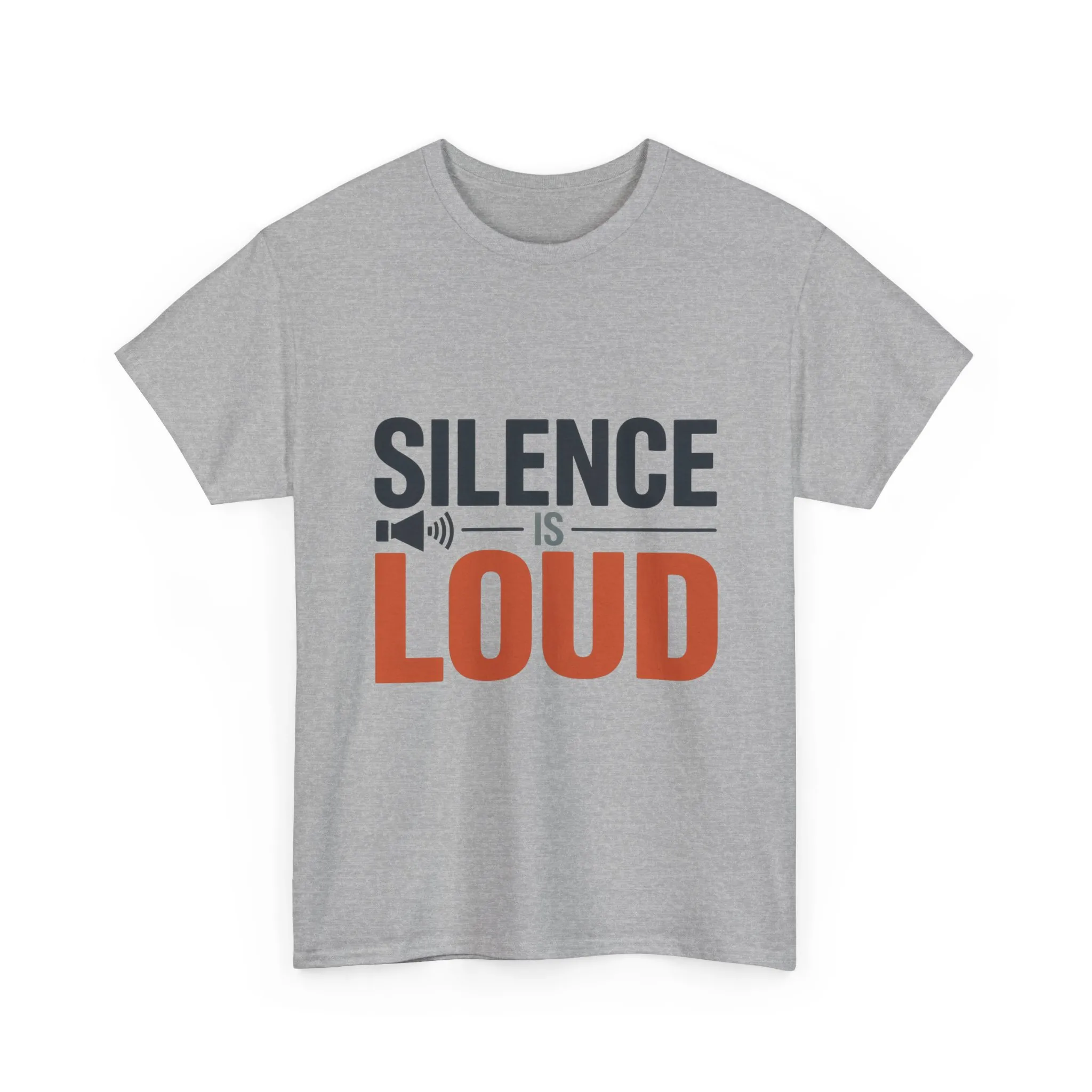 Silence Is Loud Motivational Quote Mens T-Shirt, Silence Tee, ironic Tee, Graphic Tee - Image 10