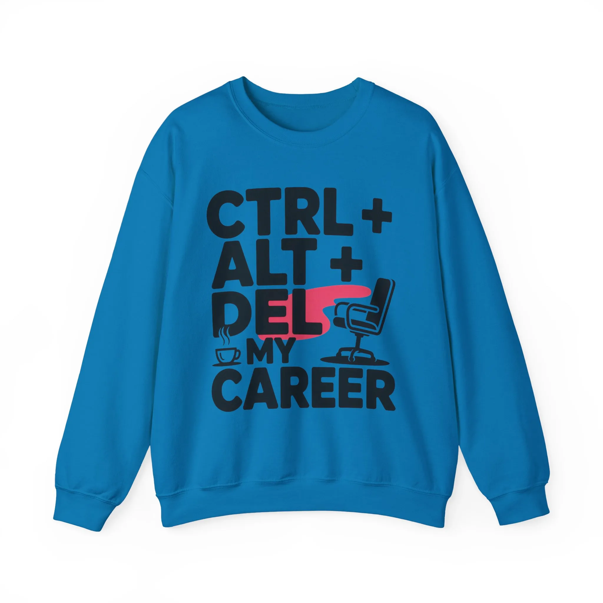 Ctrl Alt Del My Career Sweatshirt, Sarcastic Workwear Graphic Pullover, Funny Office Top, Women's Heavy Blend⢠Crewneck Sweatshirt - Image 13