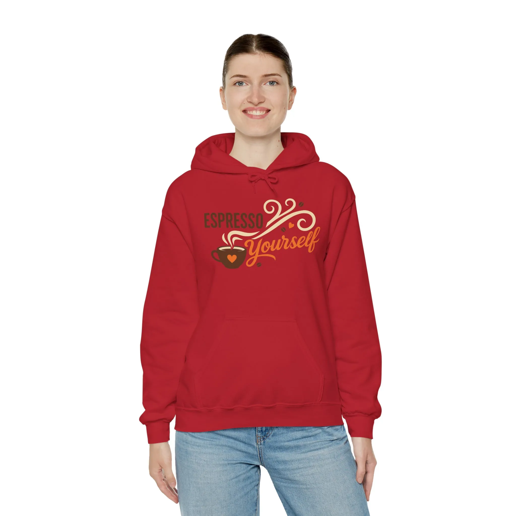Espresso Yourself Coffee Hoodie, Funny Womens Barista Gift, Cozy Cafe Sweatshirt - Image 36