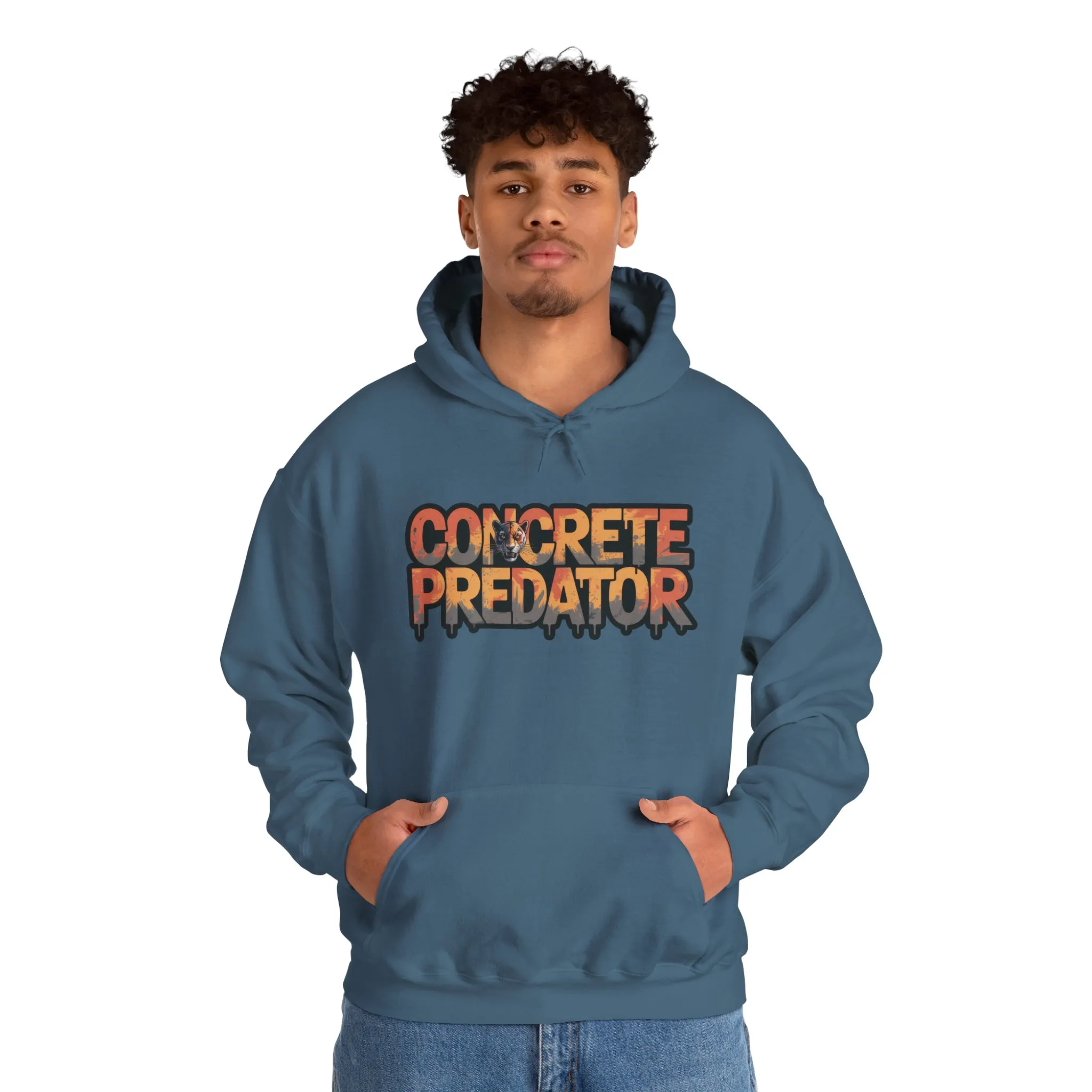 Mens Heavy Blend™ Hooded Sweatshirt, Concrete Predator Panther Hoodie Mens Urban Streetwear - Image 23