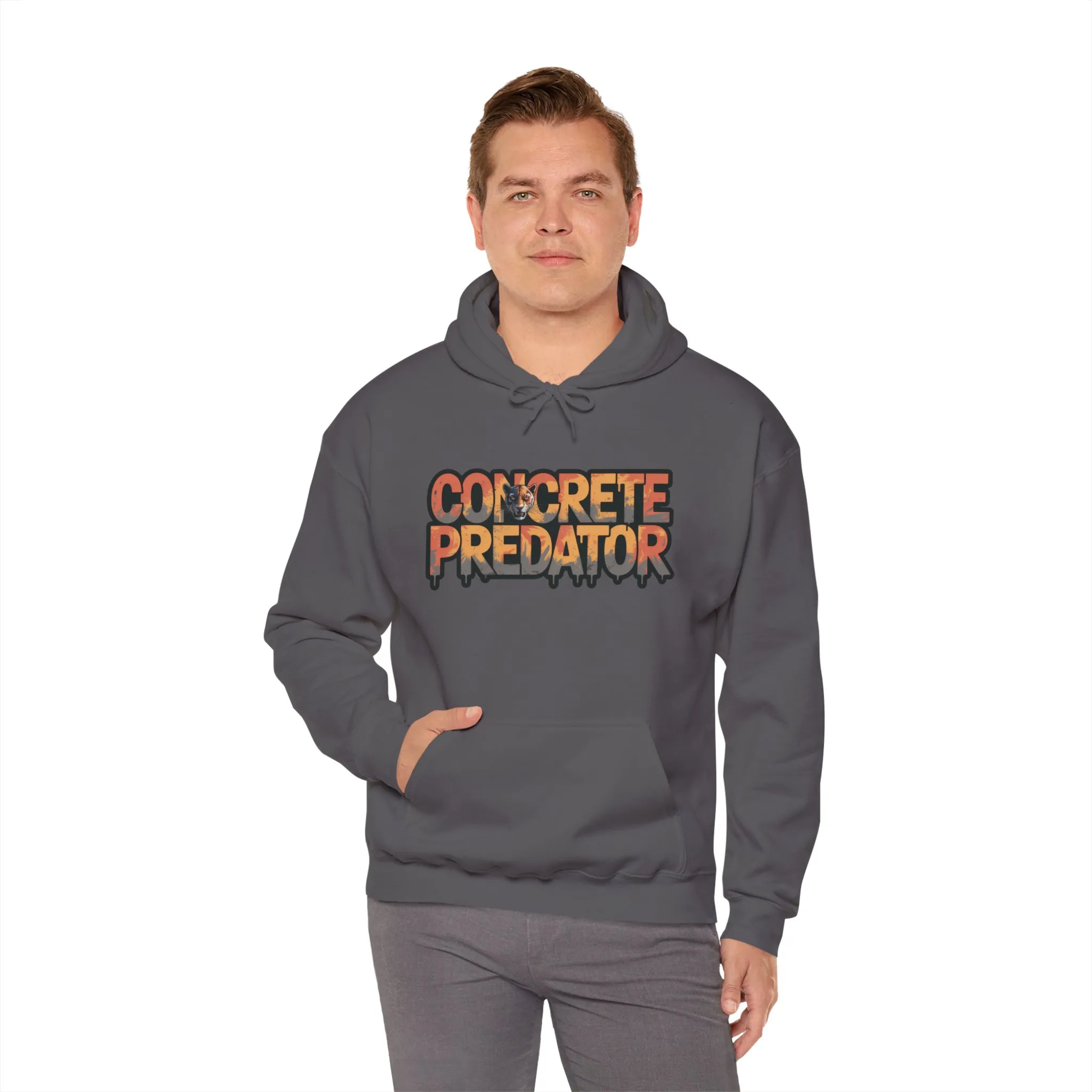 Mens Heavy Blend™ Hooded Sweatshirt, Concrete Predator Panther Hoodie Mens Urban Streetwear - Image 28