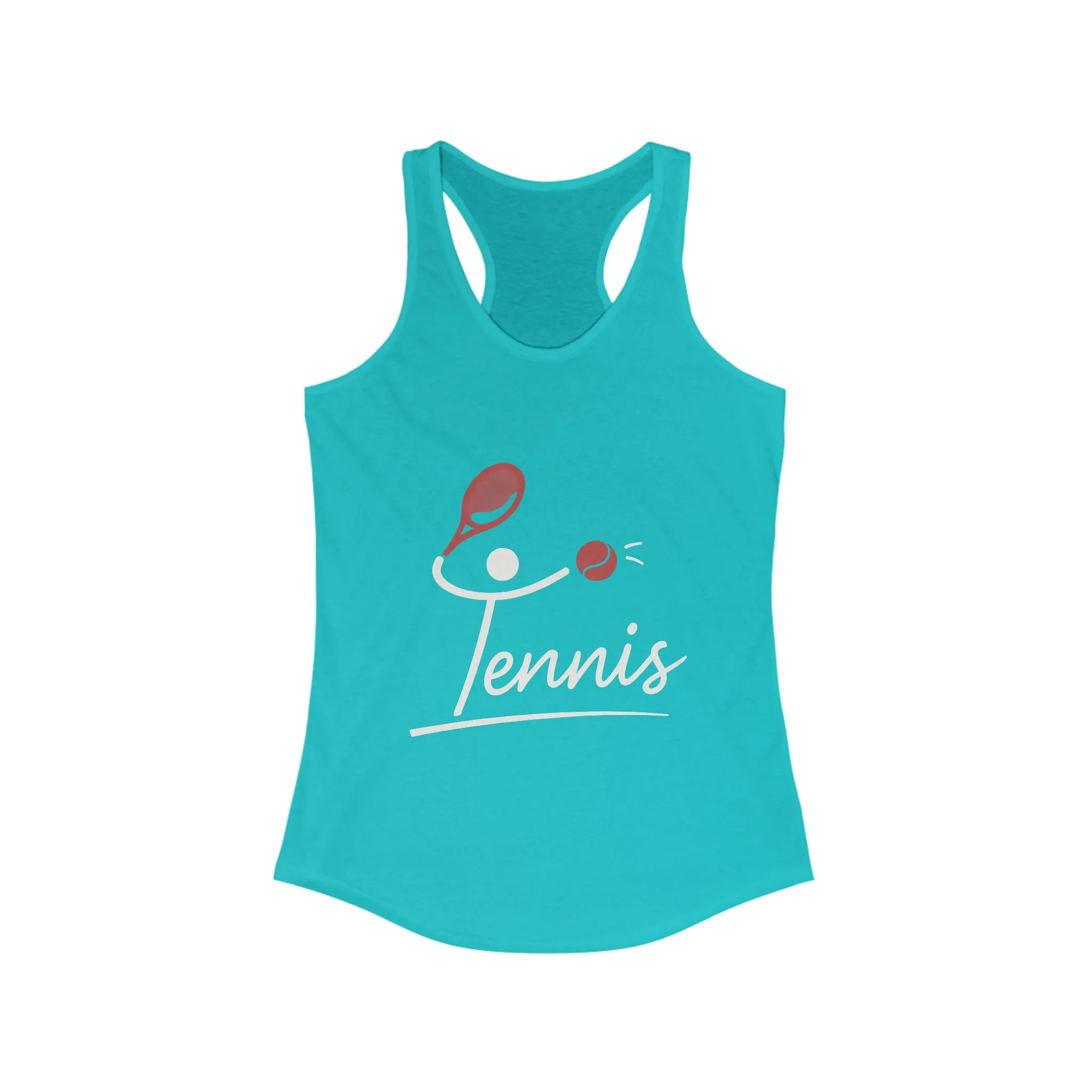 Women's Ideal Racerback Tank, Womens Tennis Tank Top, Cute Sports Graphic Top, Workout Gym Activewear Shirt - Image 7